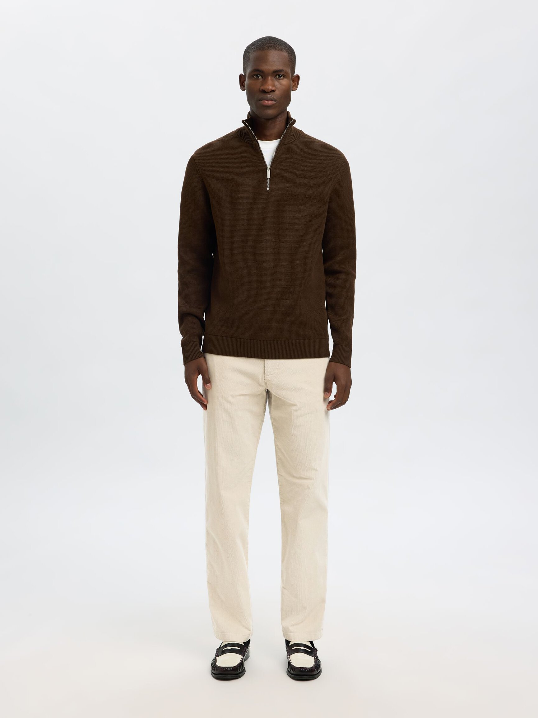 CORDUROY STRAIGHT-LEG TROUSERS
