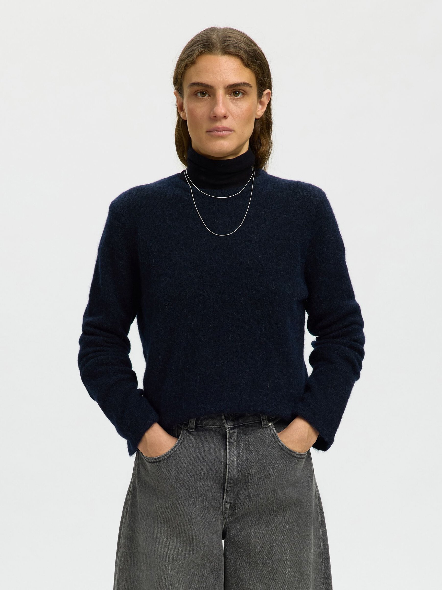 WOOL BLEND KNITTED PULLOVER