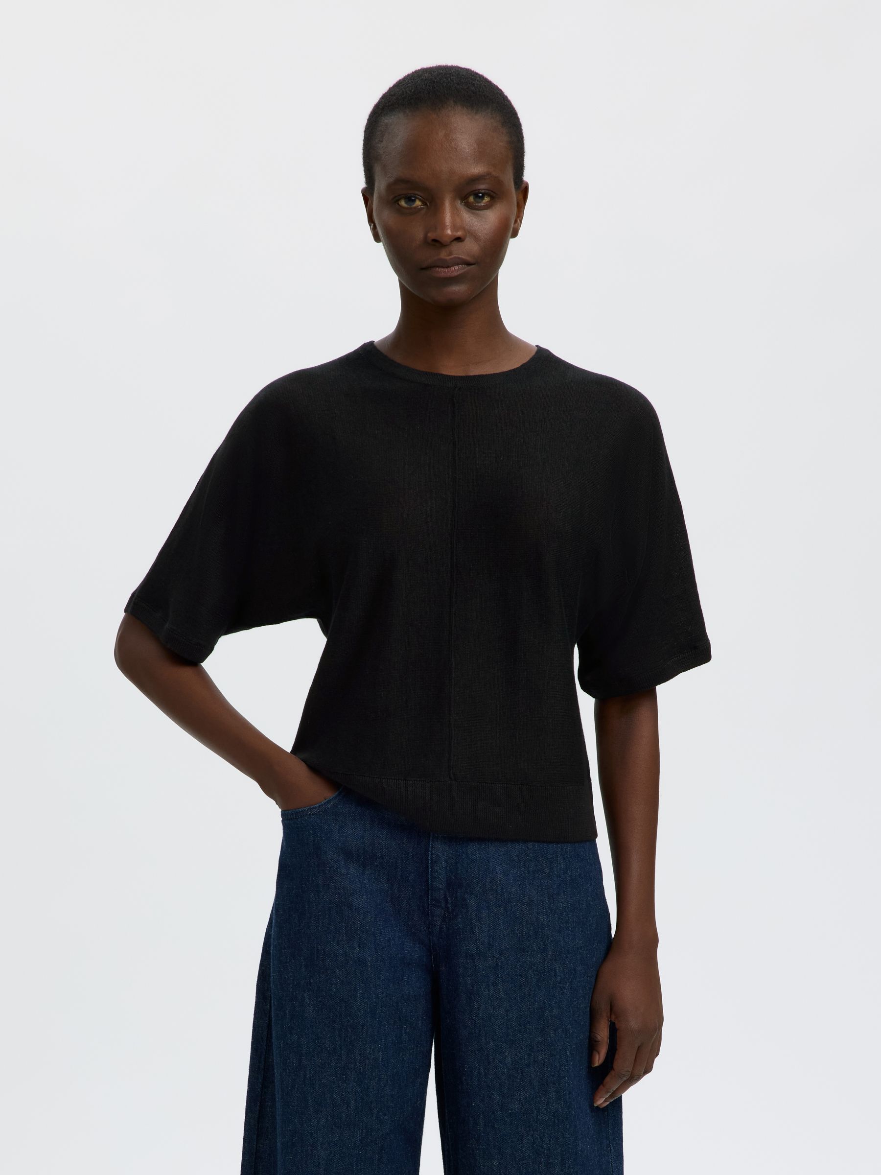 100% LINEN KNITTED TOP