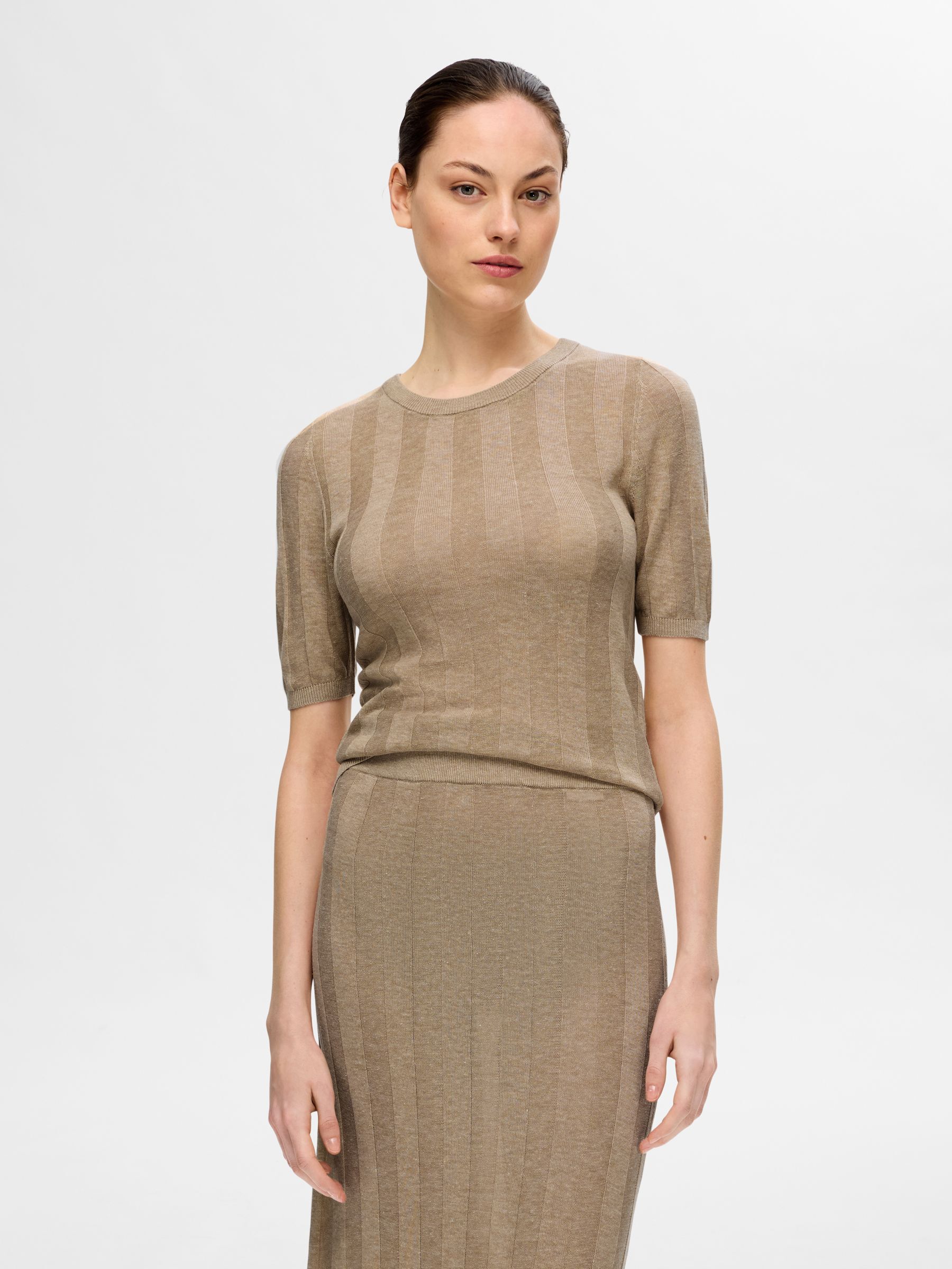 Knitted Short Sleeved Top
