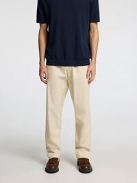 CLASSIC TAPERED TROUSERS, Oatmeal, highres