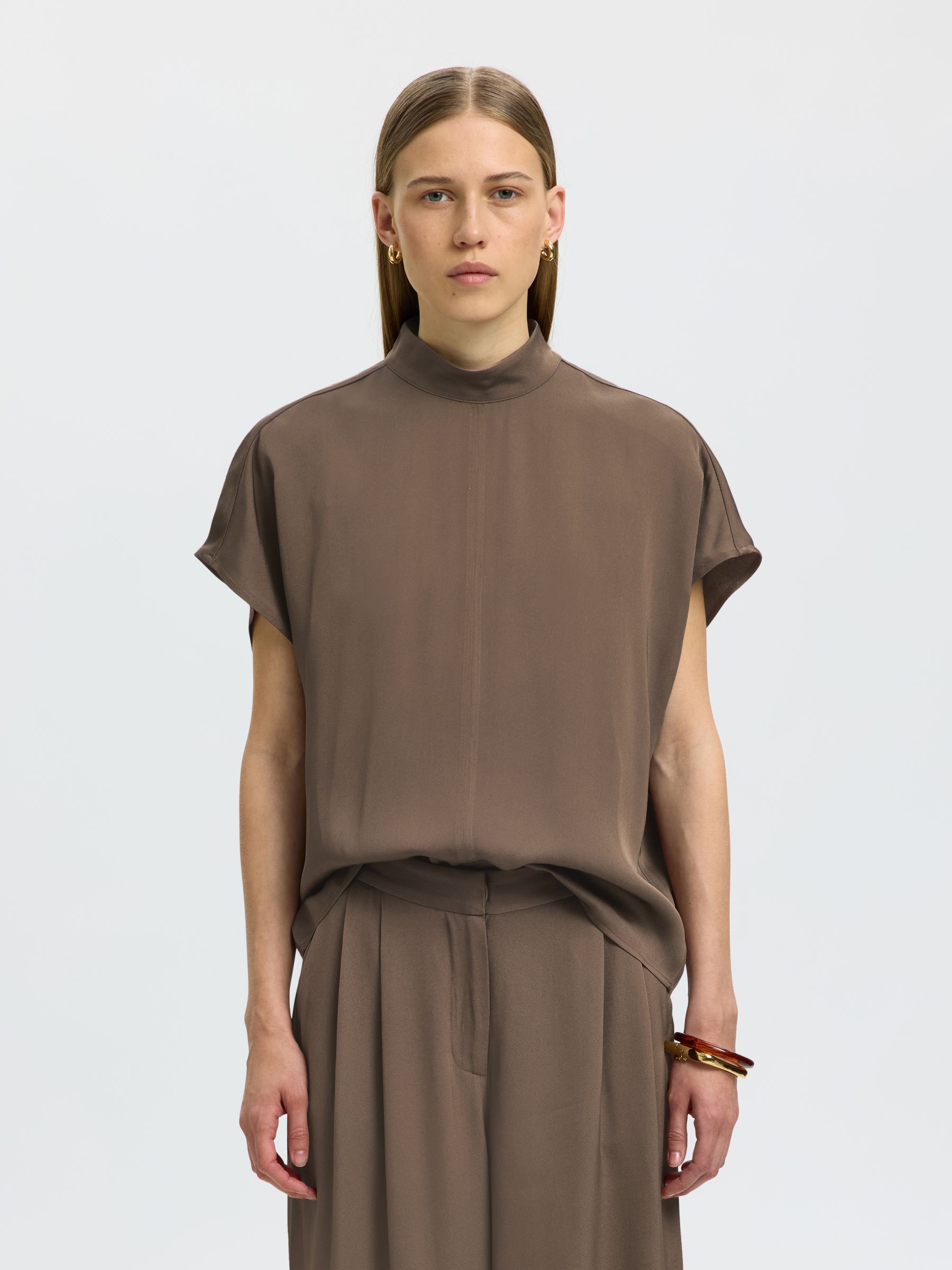 VISCOSE SHORT SLEEVED TOP