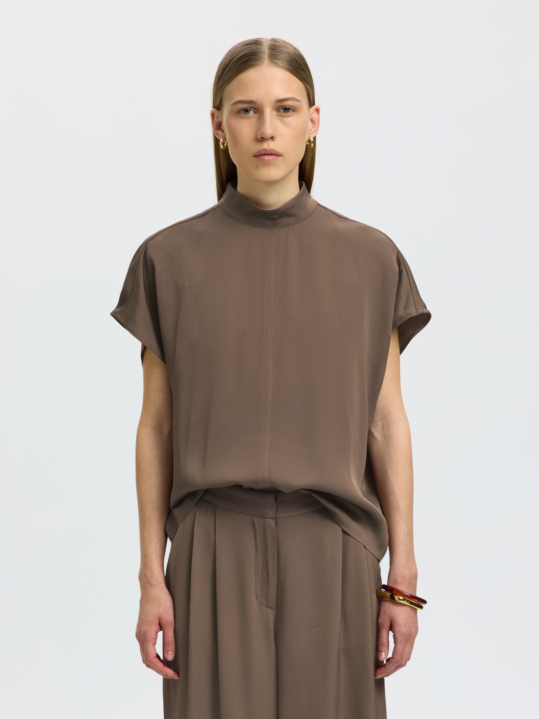 VISCOSE SHORT SLEEVED TOP