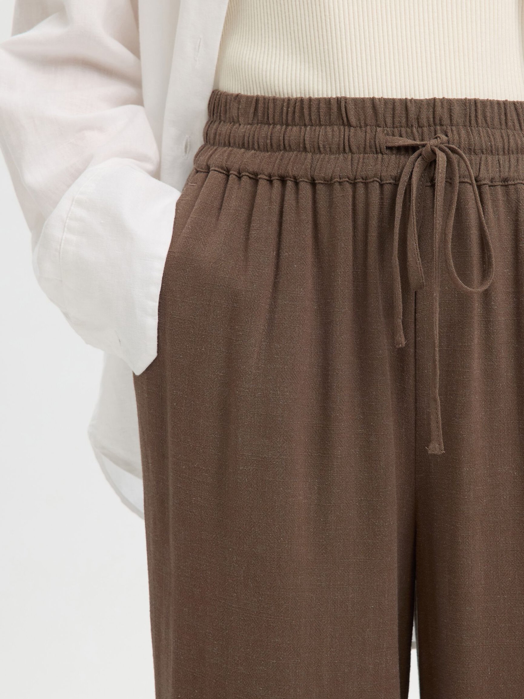 VISCOSE BLEND TROUSERS