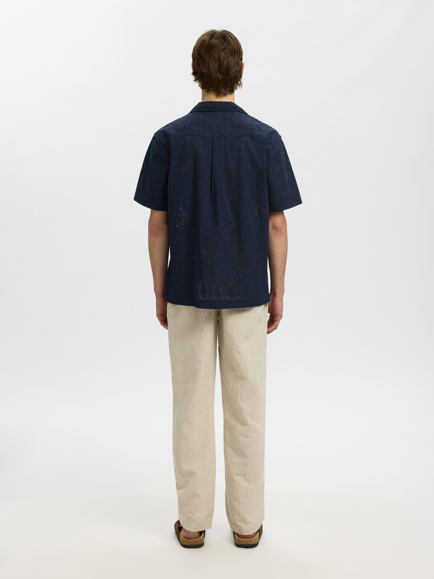 BRODERIE ANGLAISE SHORT SLEEVED SHIRT
