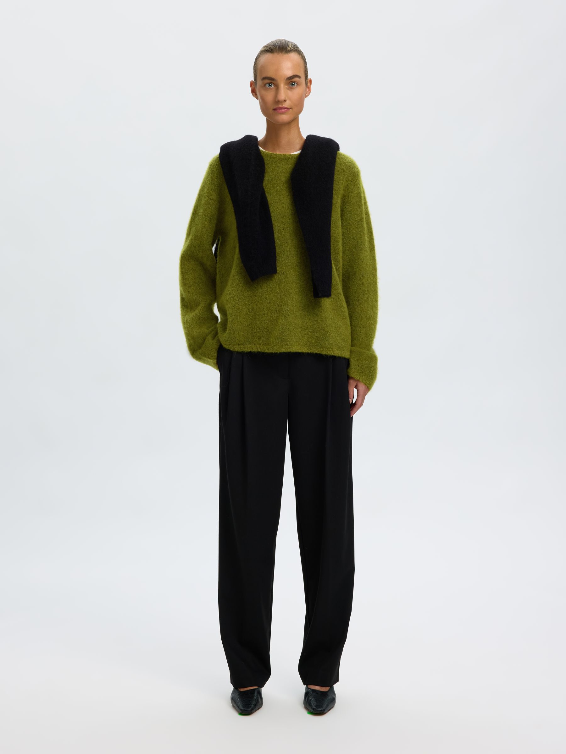 WOOL BLEND KNITTED JUMPER