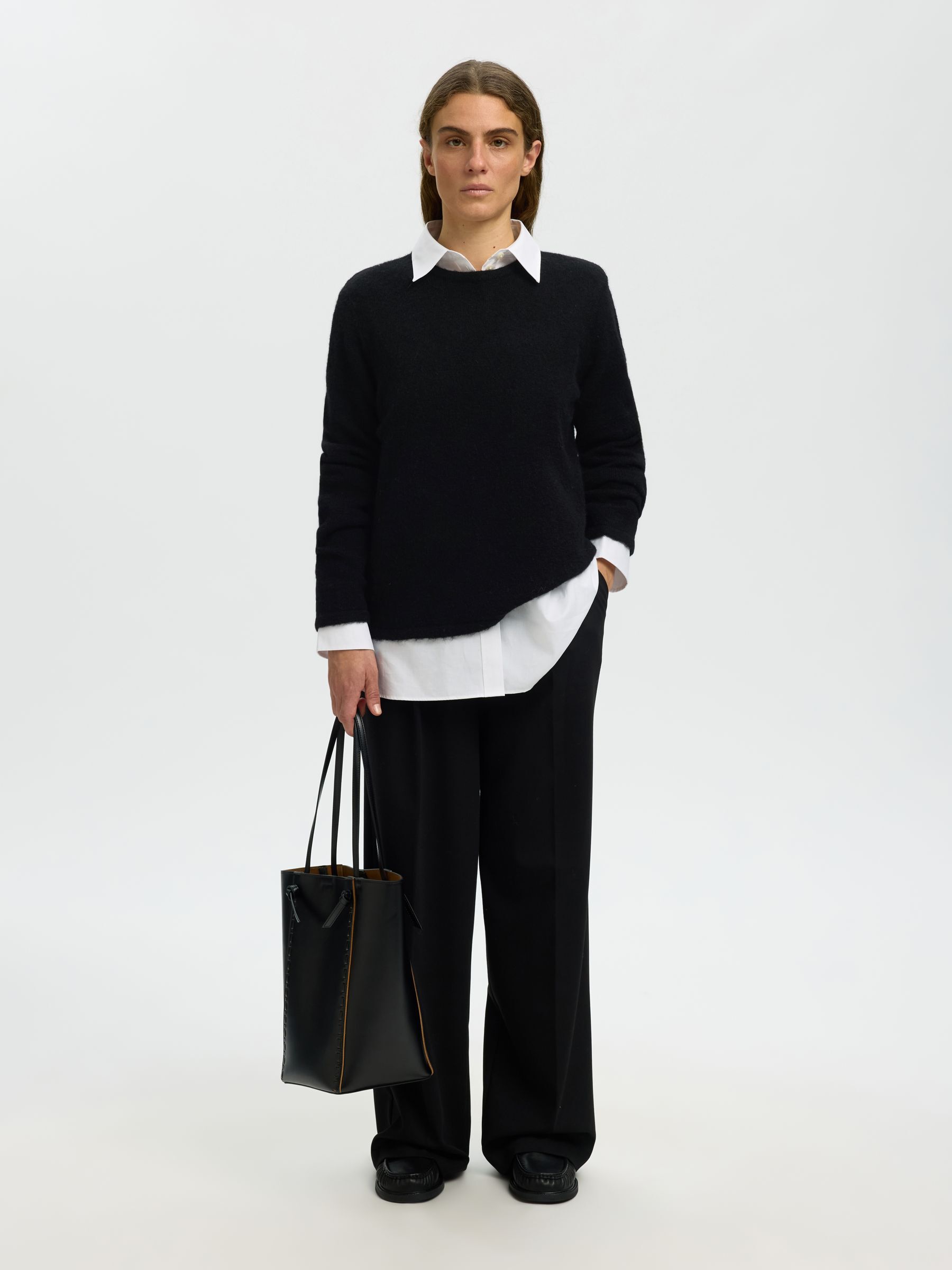 WOOL BLEND KNITTED PULLOVER