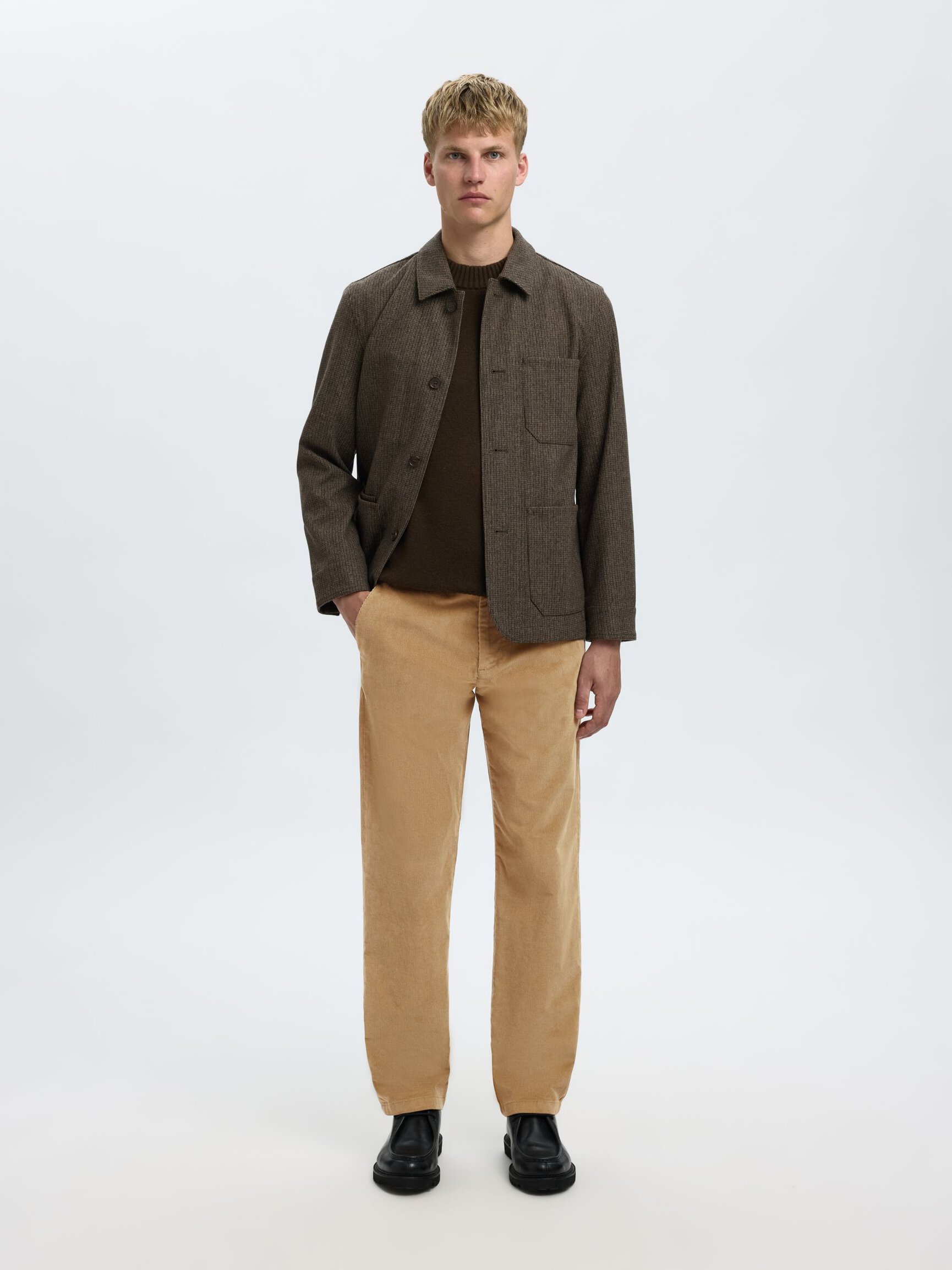 CORDUROY STRAIGHT-LEG TROUSERS
