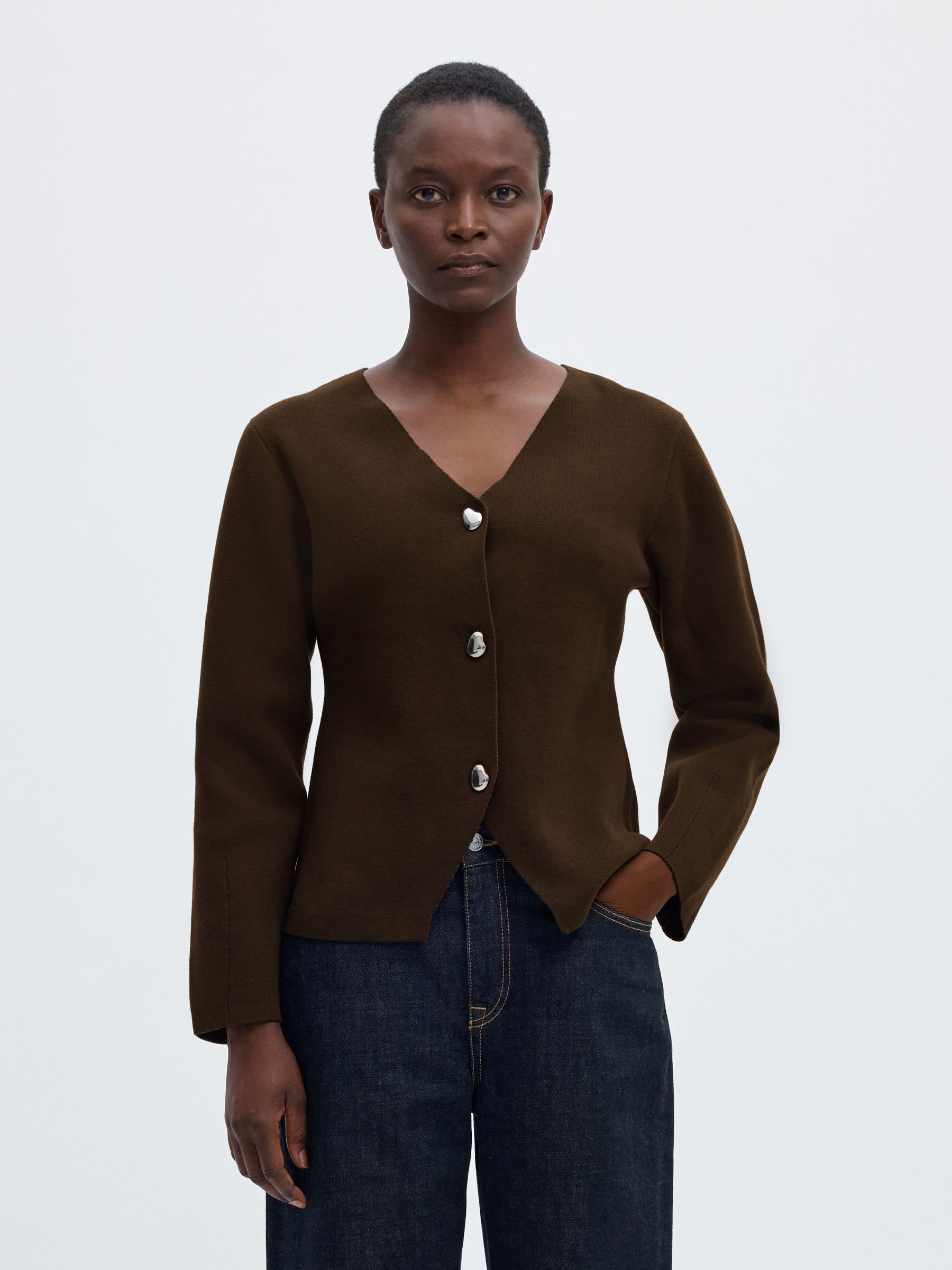 BAUMWOLLMIX STRICKJACKE
