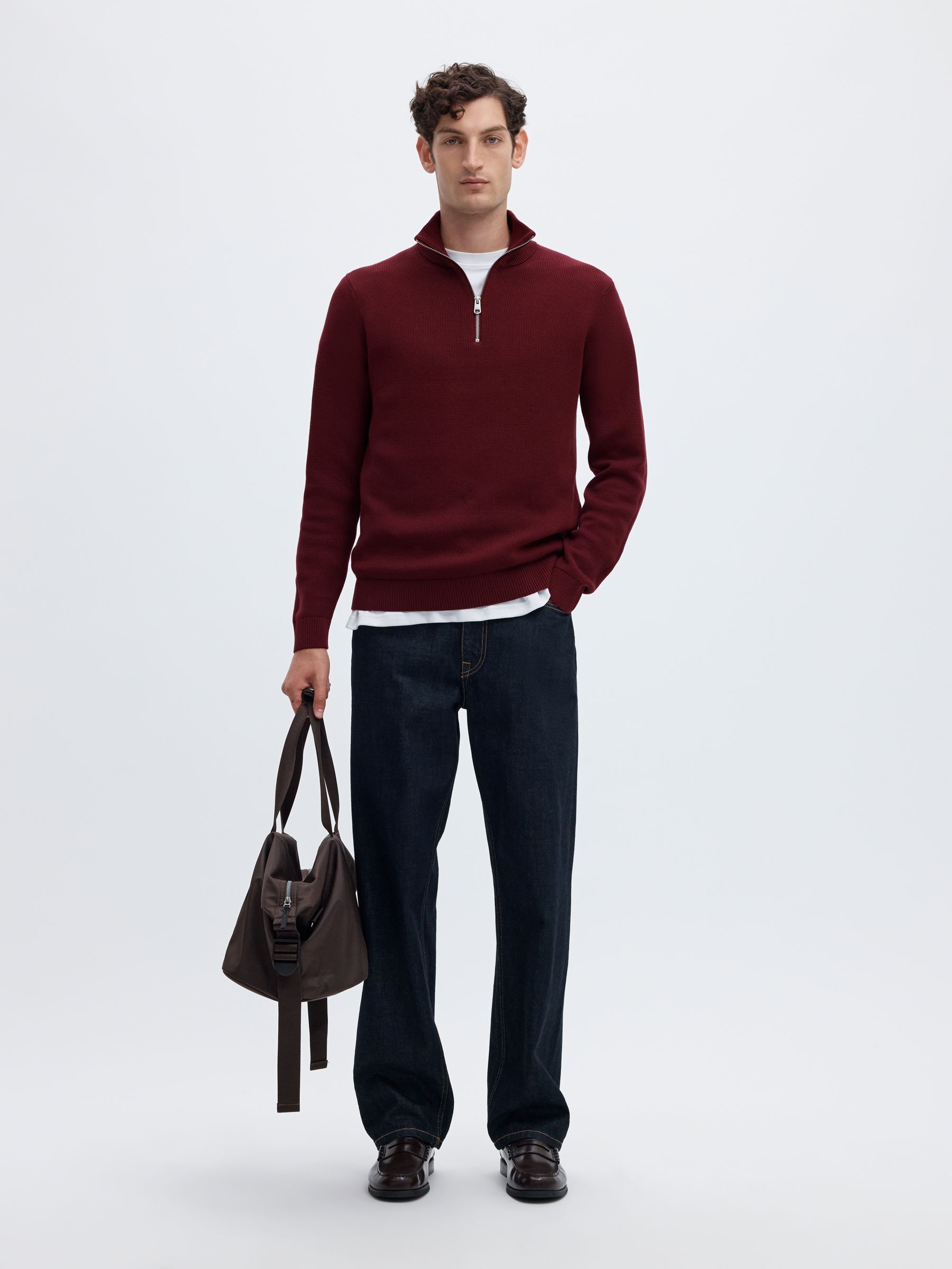 HALVE RITSSLUITING SWEATER