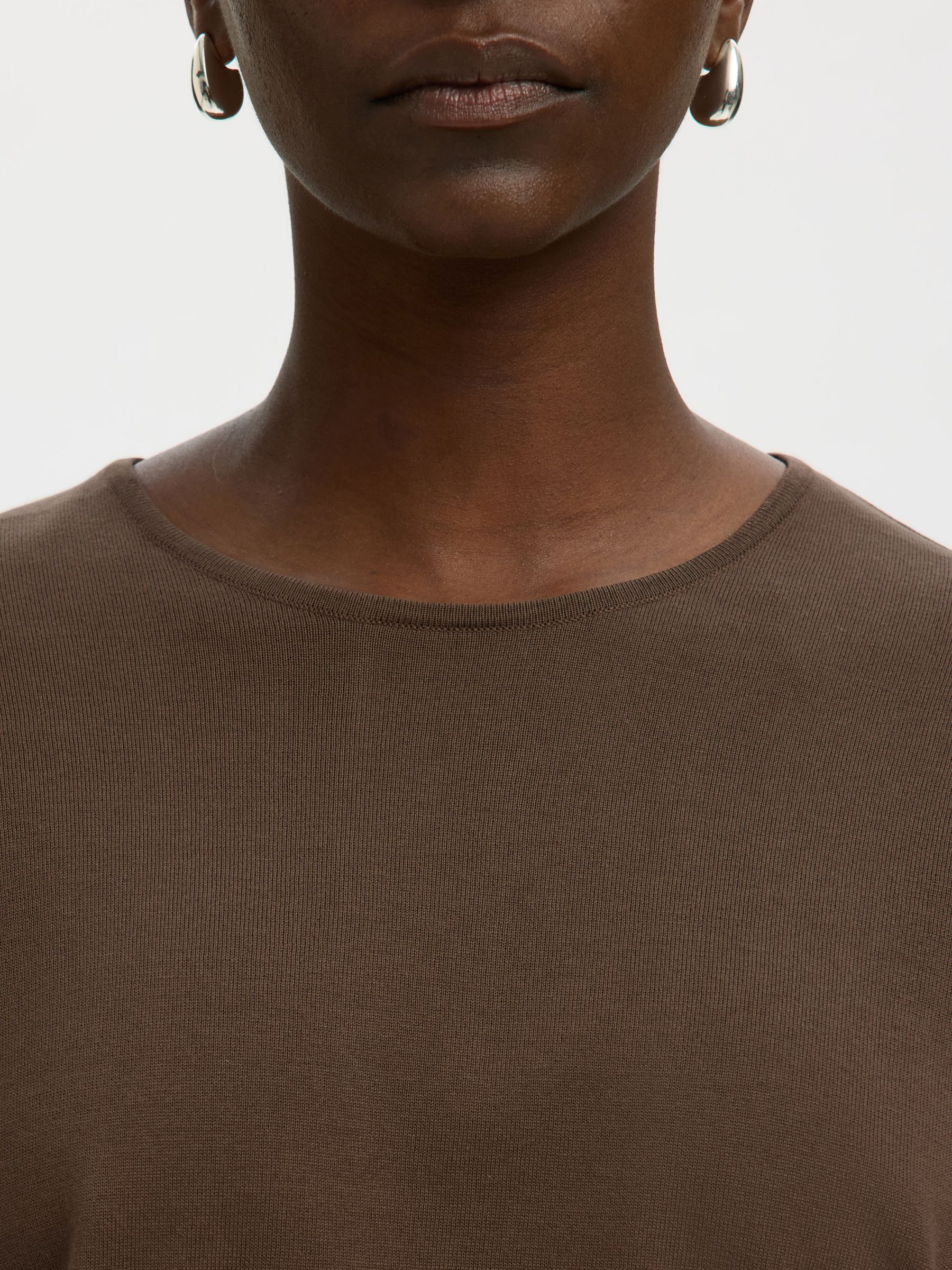 COTTON 2/4 SLEEVED BLOUSE