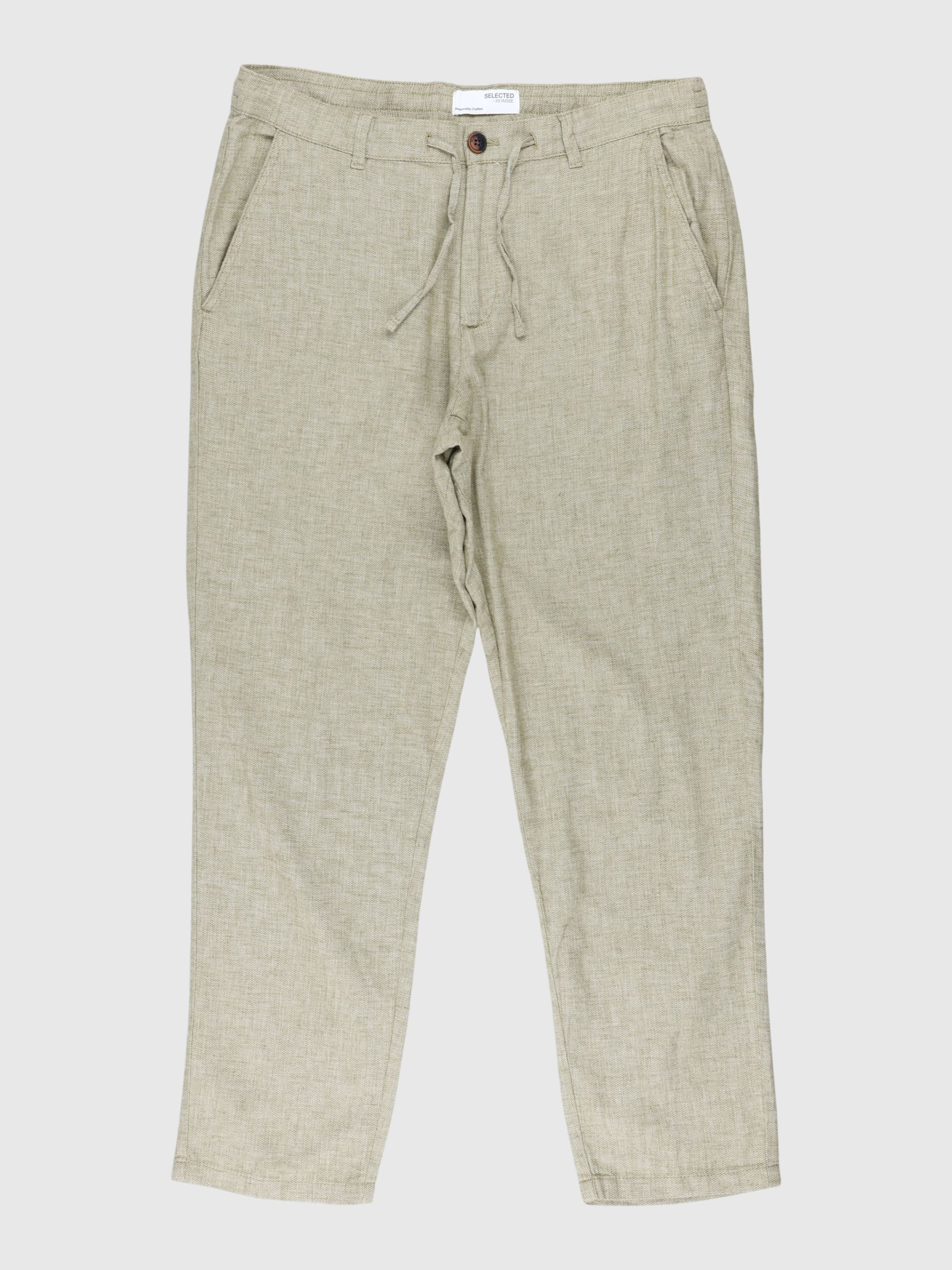 SLIM TAPERED LINNENMIX BROEK
