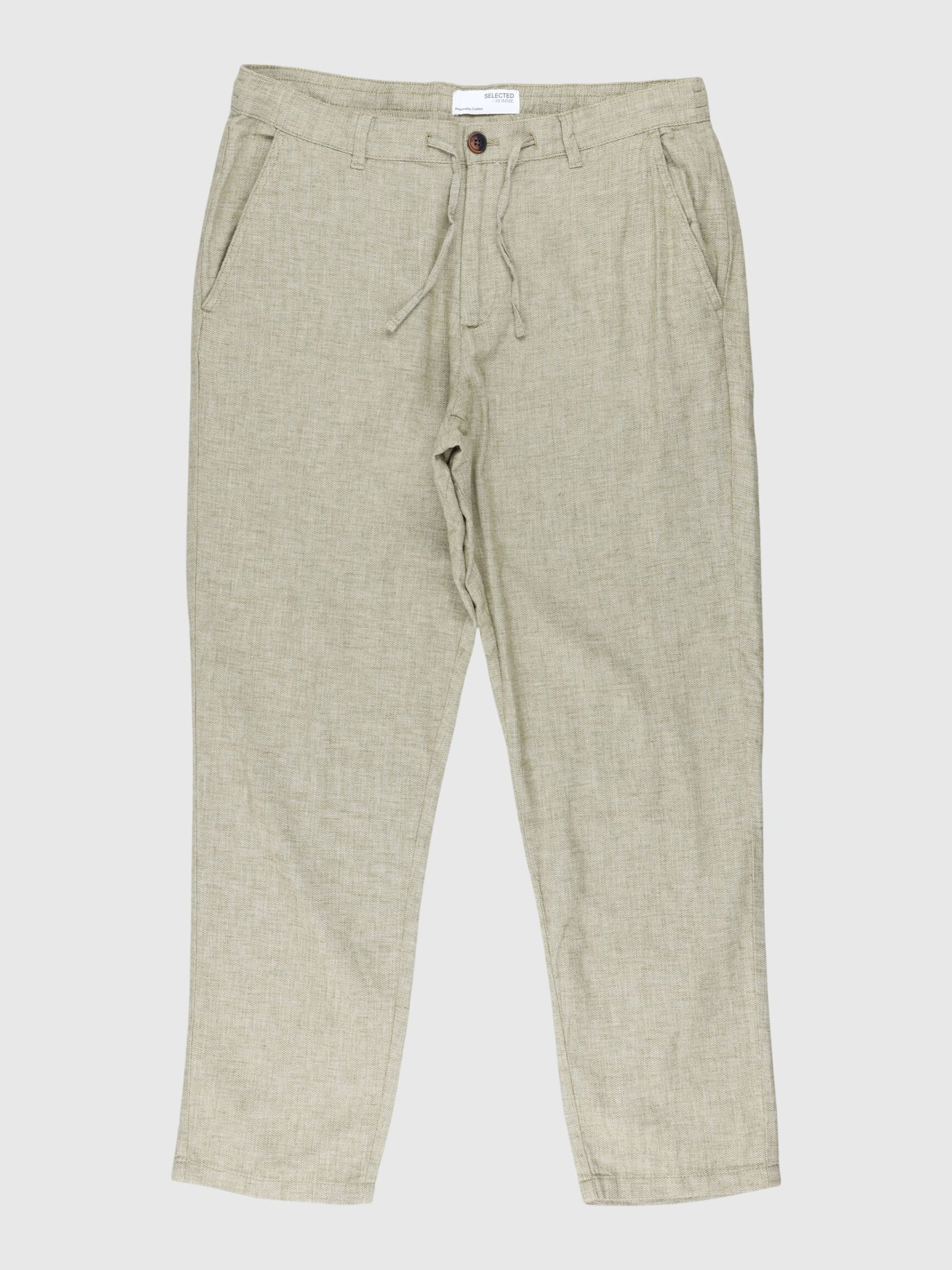 SLIM TAPERED LINNENMIX BROEK