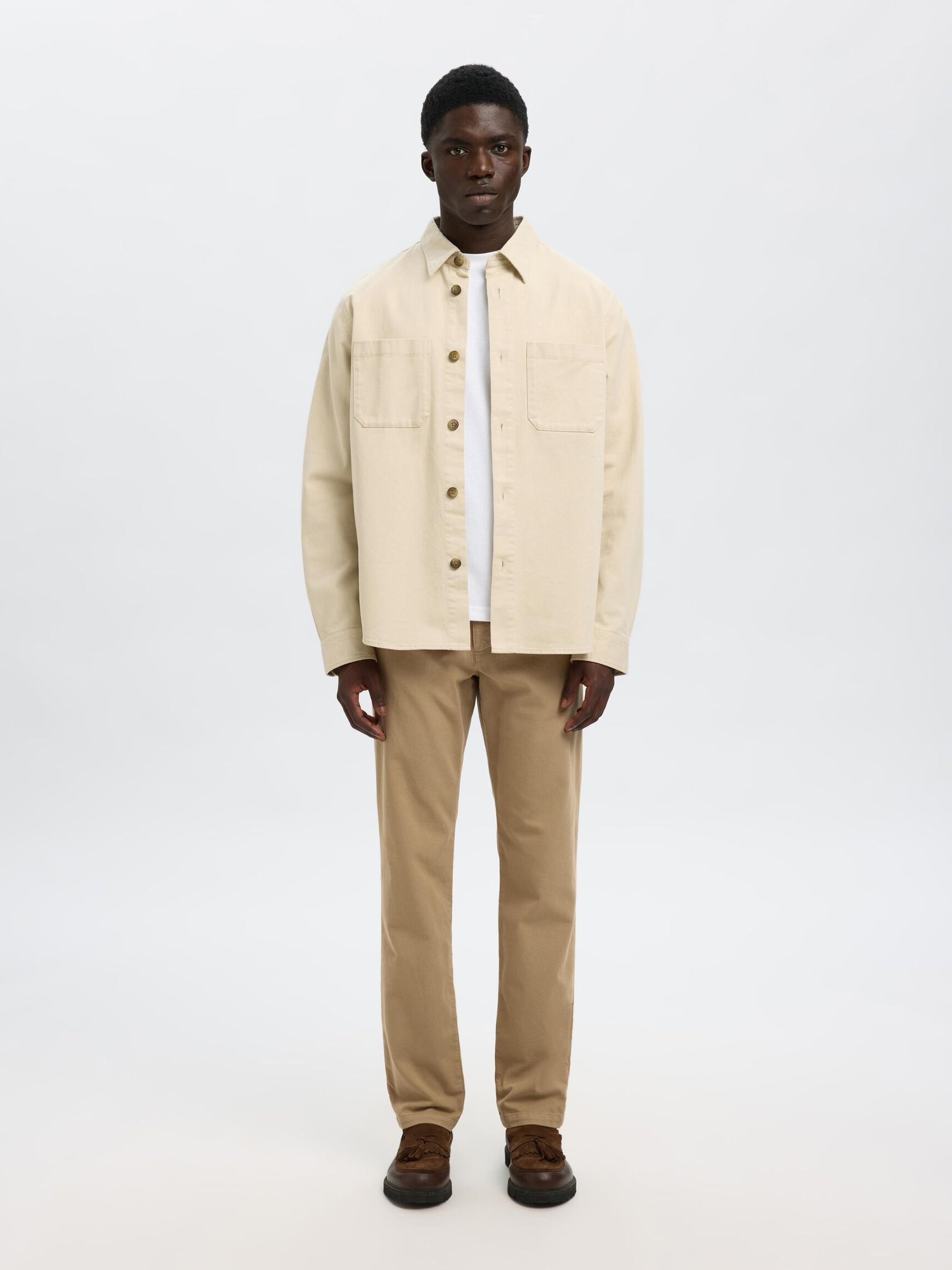 REGULAR FIT TWILL OVERSHIRT