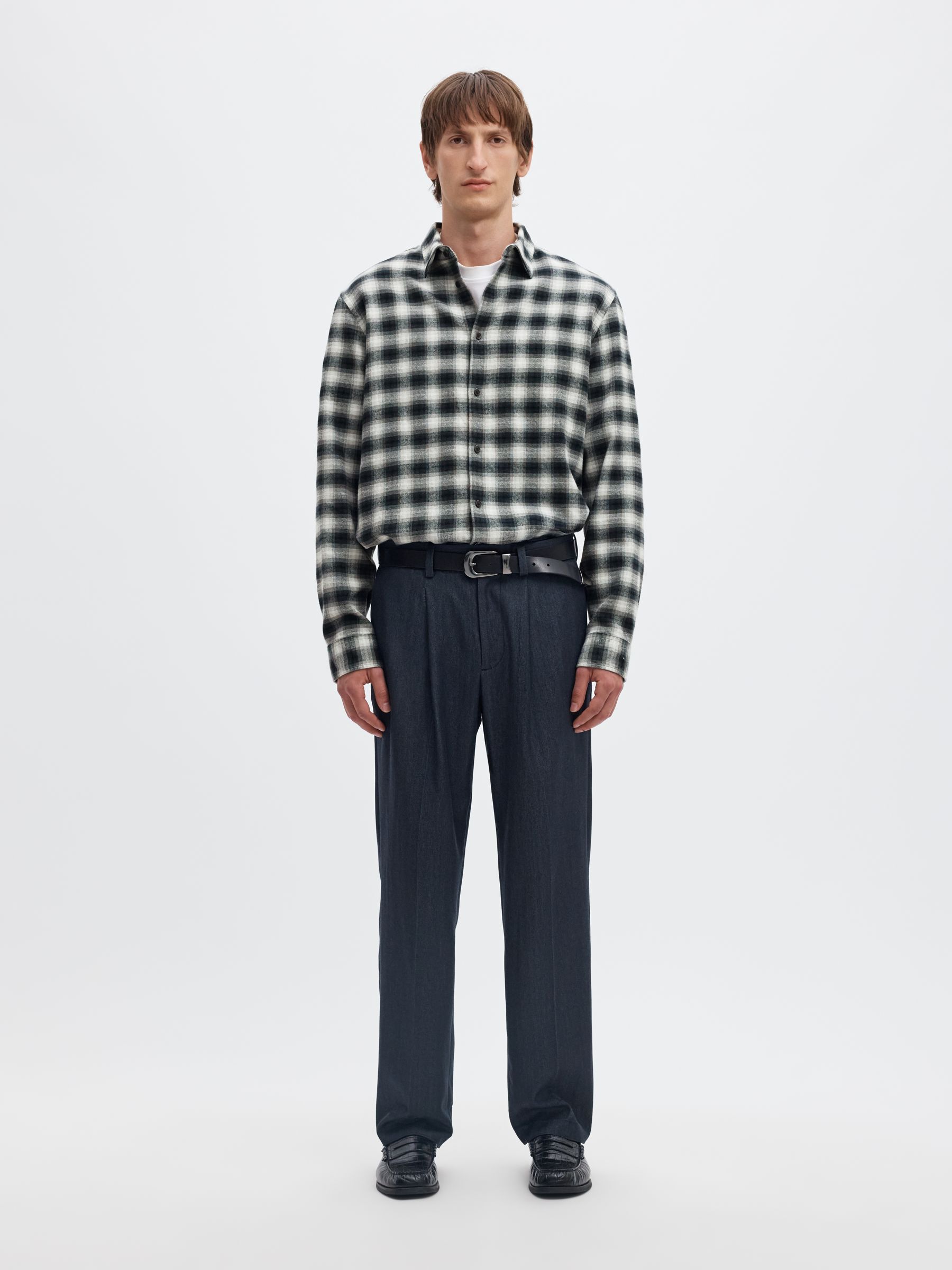 BRUSHED ORGANIC COTTON LONG SLEEVED SHIRT