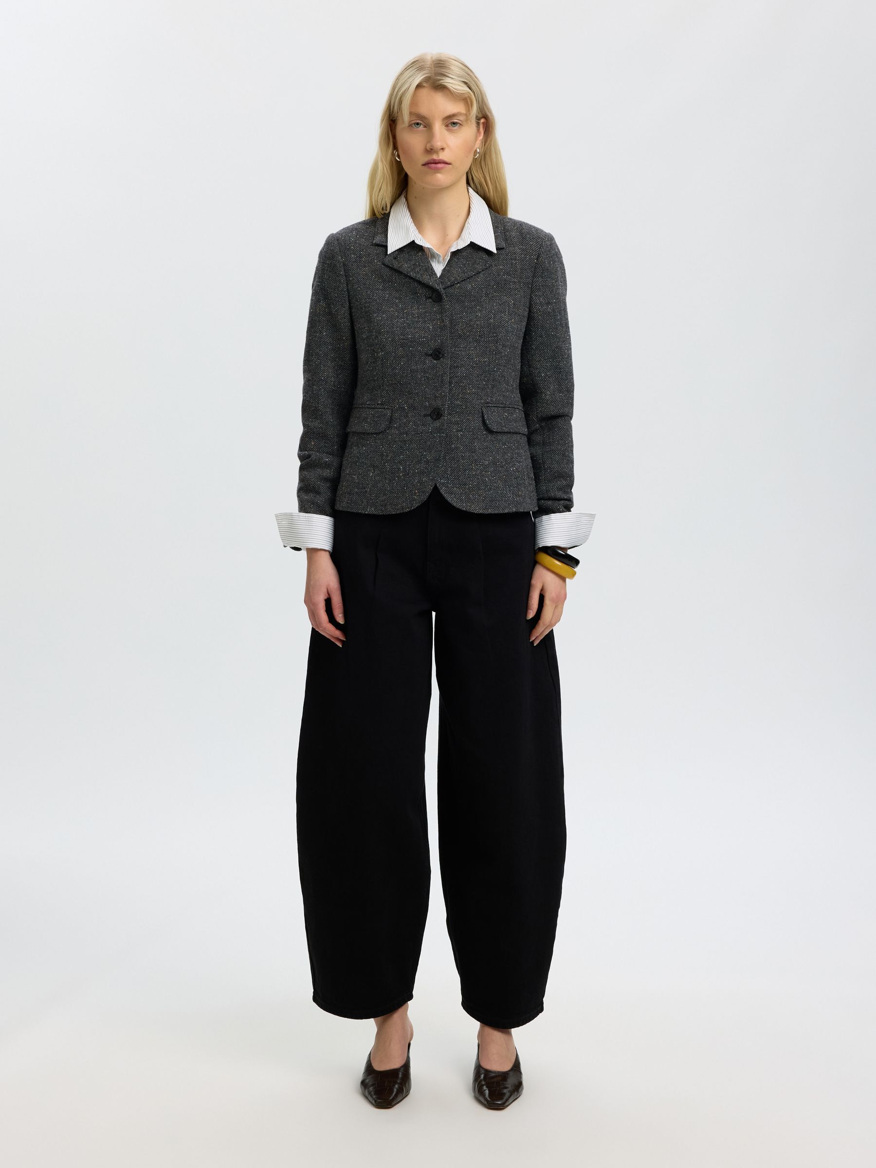 LAINE MÉLANGÉE - COURT BLAZER