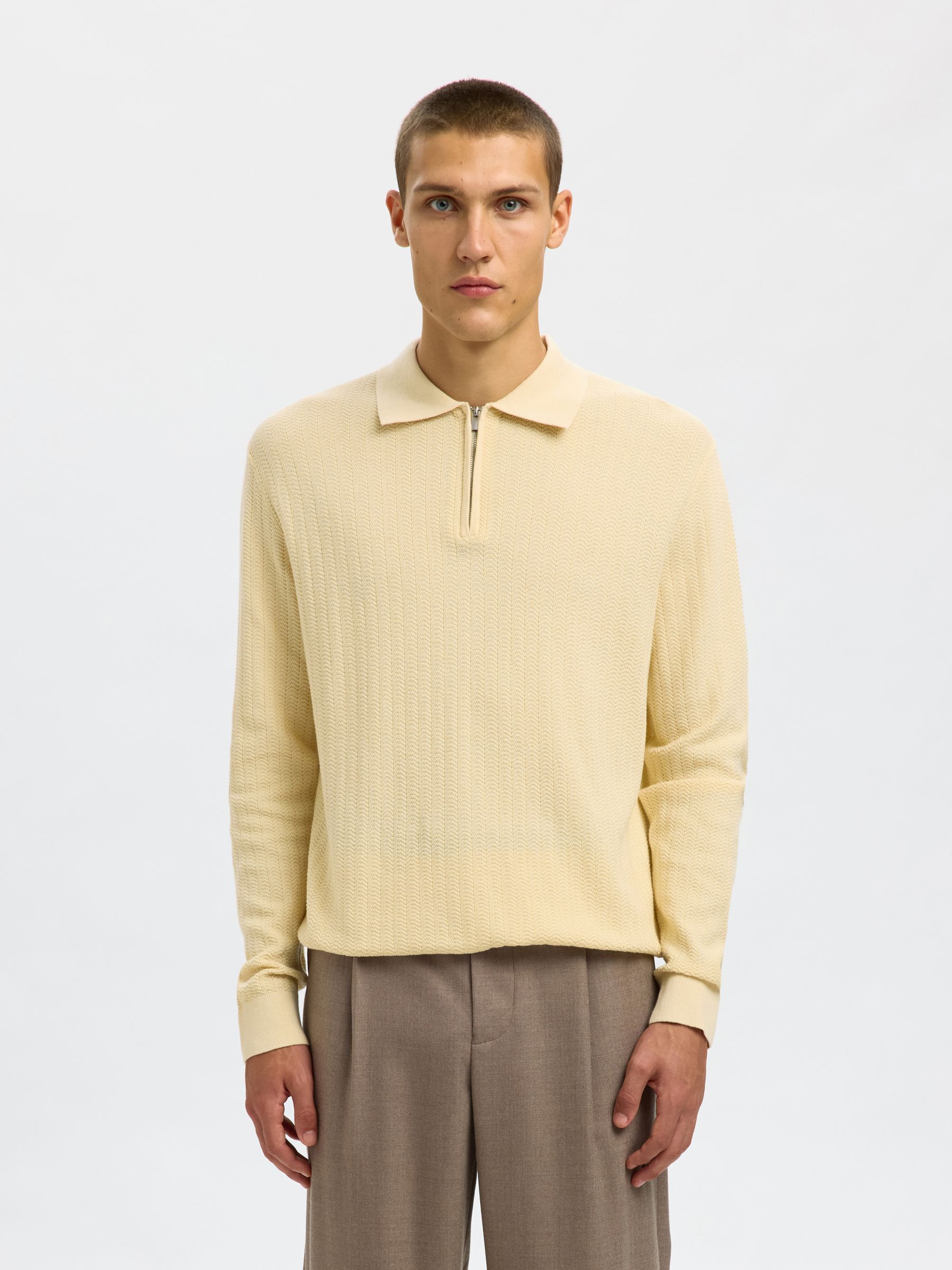 100% COTTON LONG-SLEEVED POLO