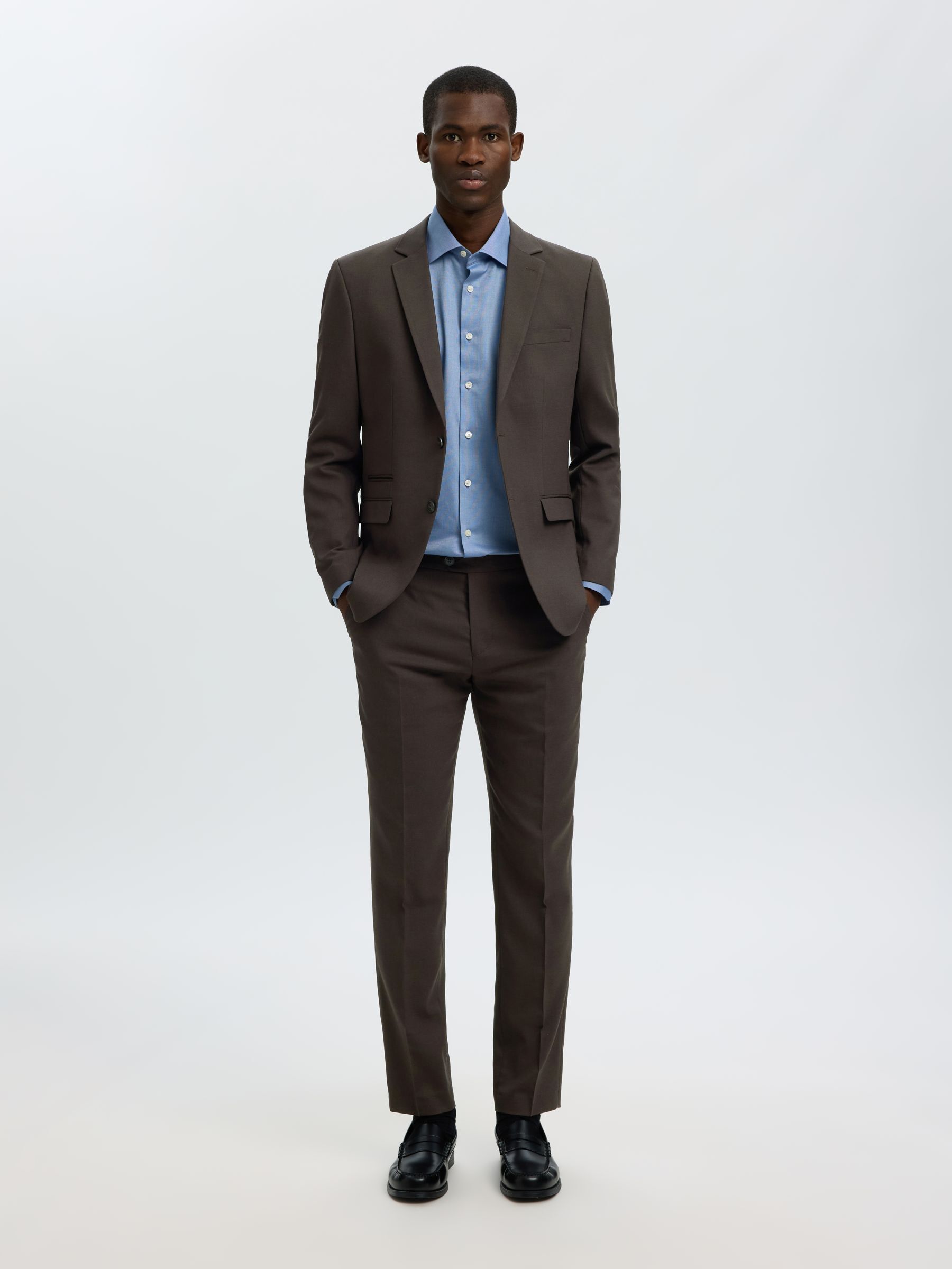 WOVEN WOOL BLEND TROUSERS
