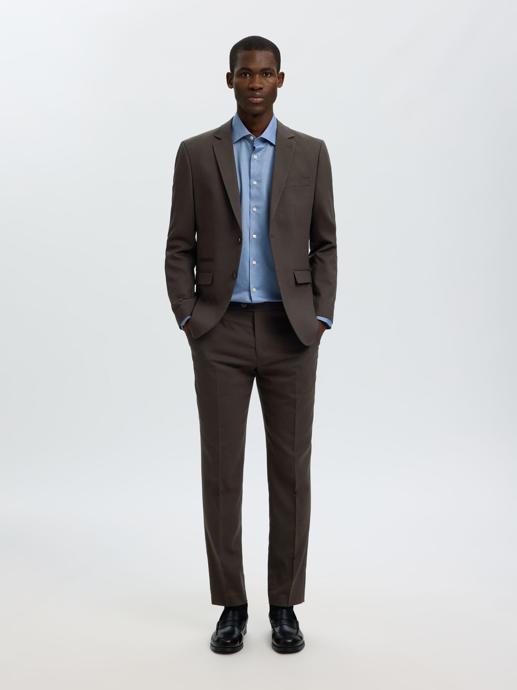 WOVEN WOOL BLEND TROUSERS