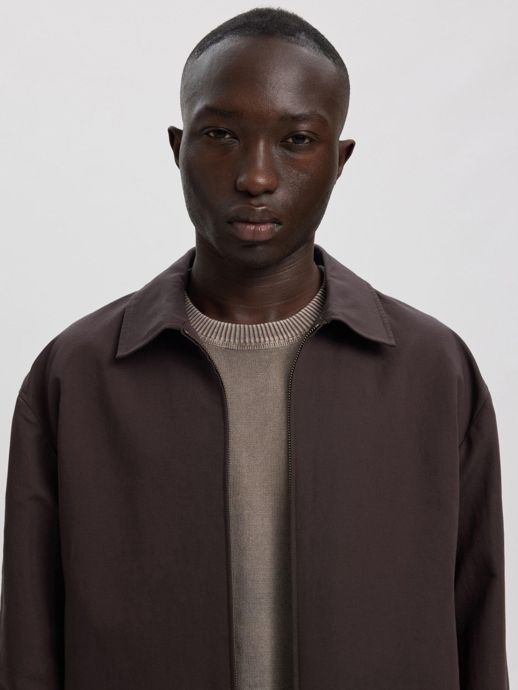 LINEN BLEND OVERSHIRT