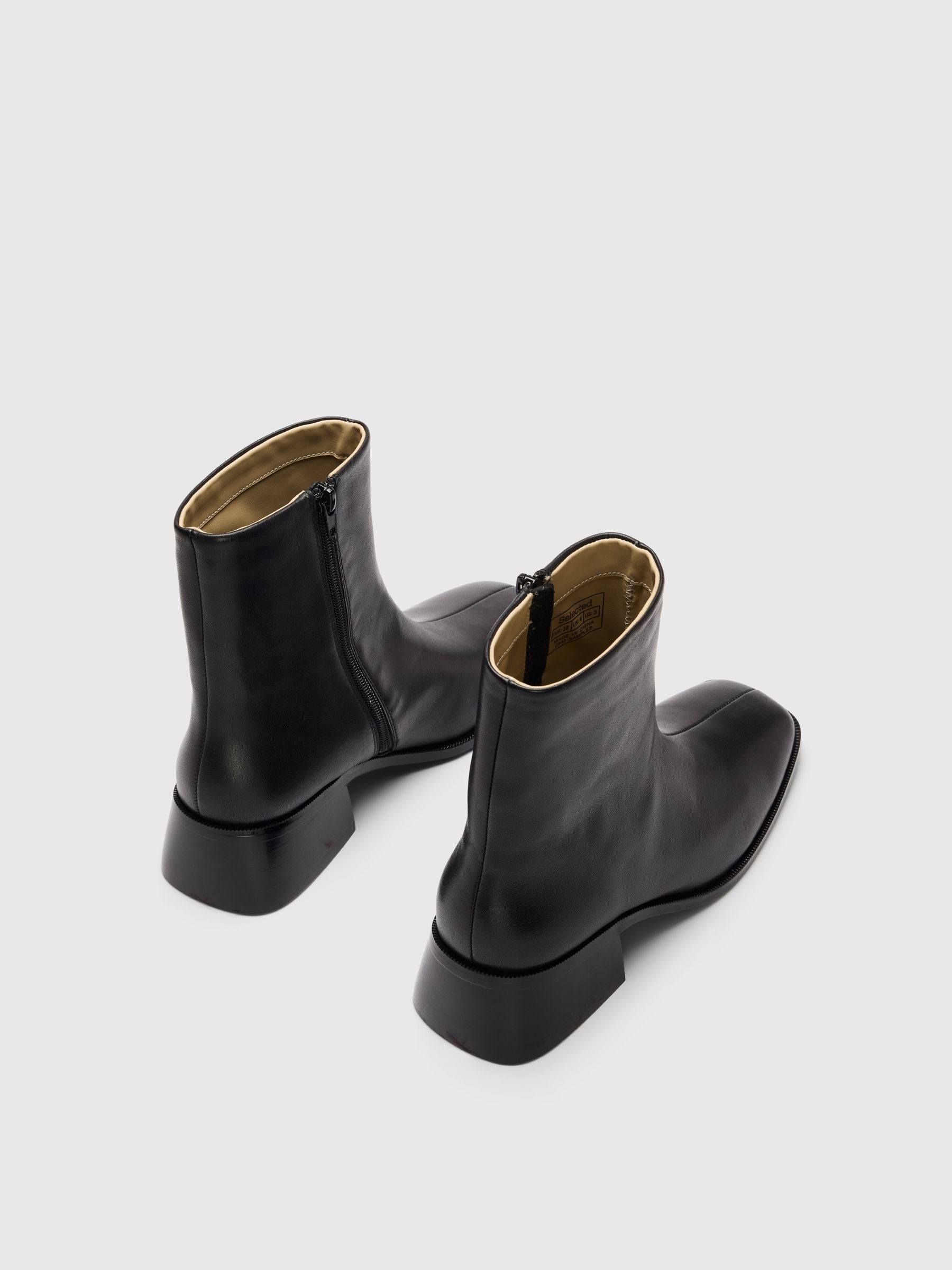 LEATHER ANKLE BOOTS