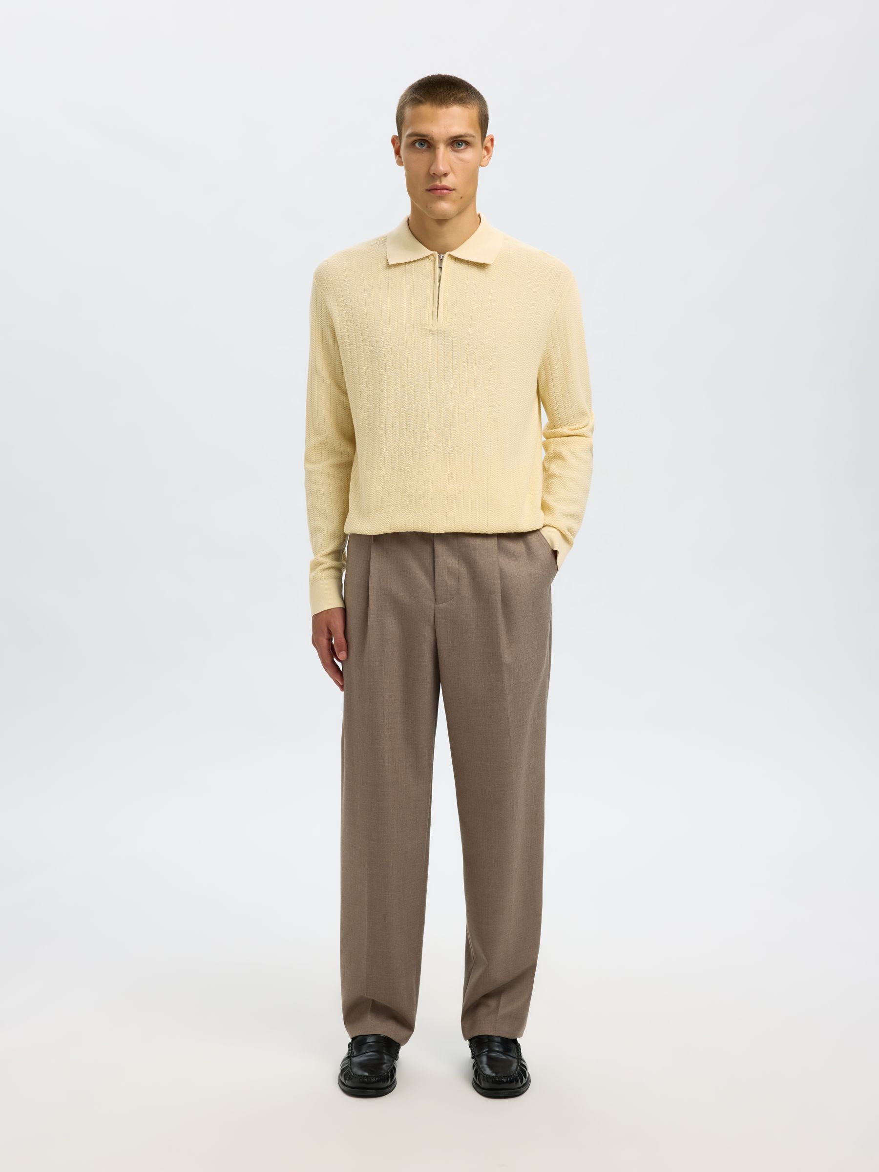 100% COTTON LONG-SLEEVED POLO