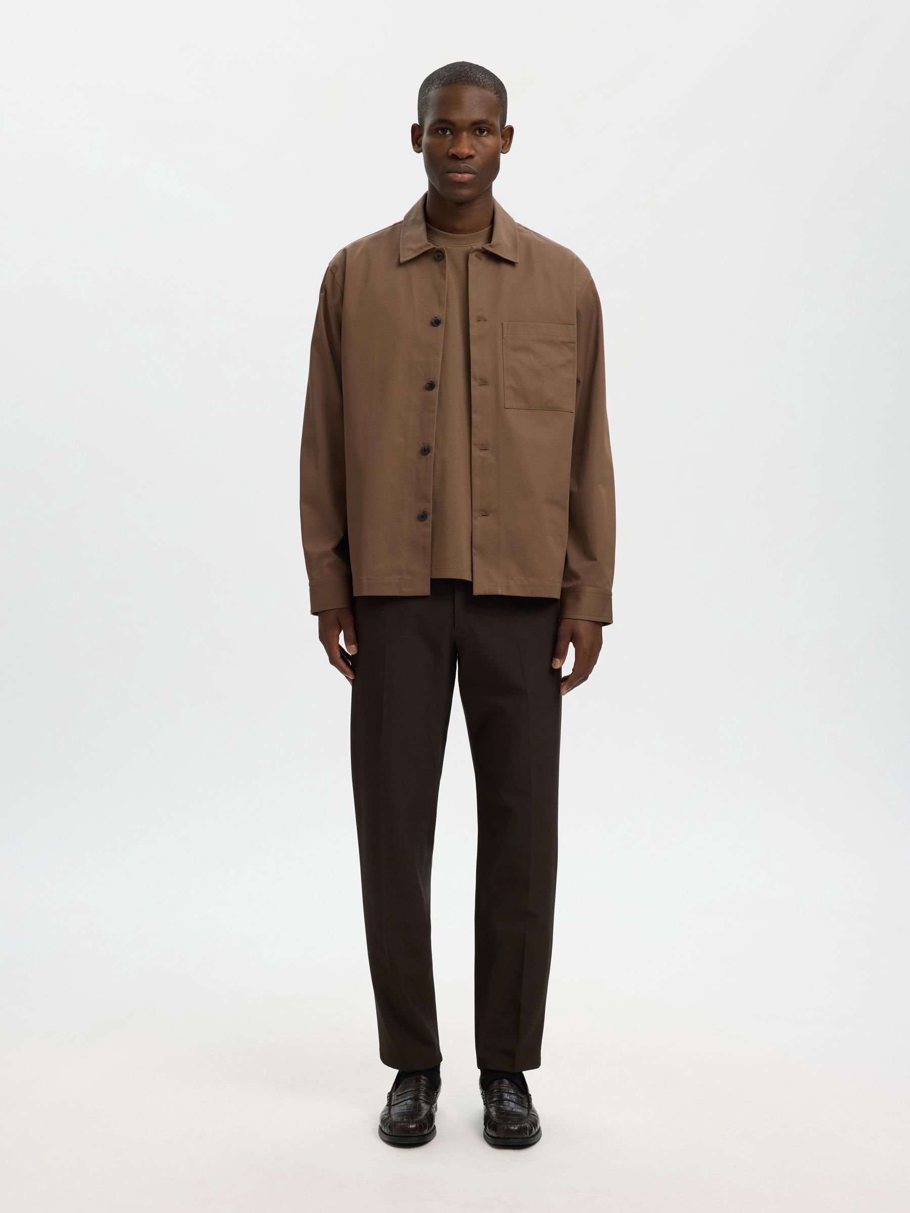 REGULAR FIT TWILL OVERSHIRT