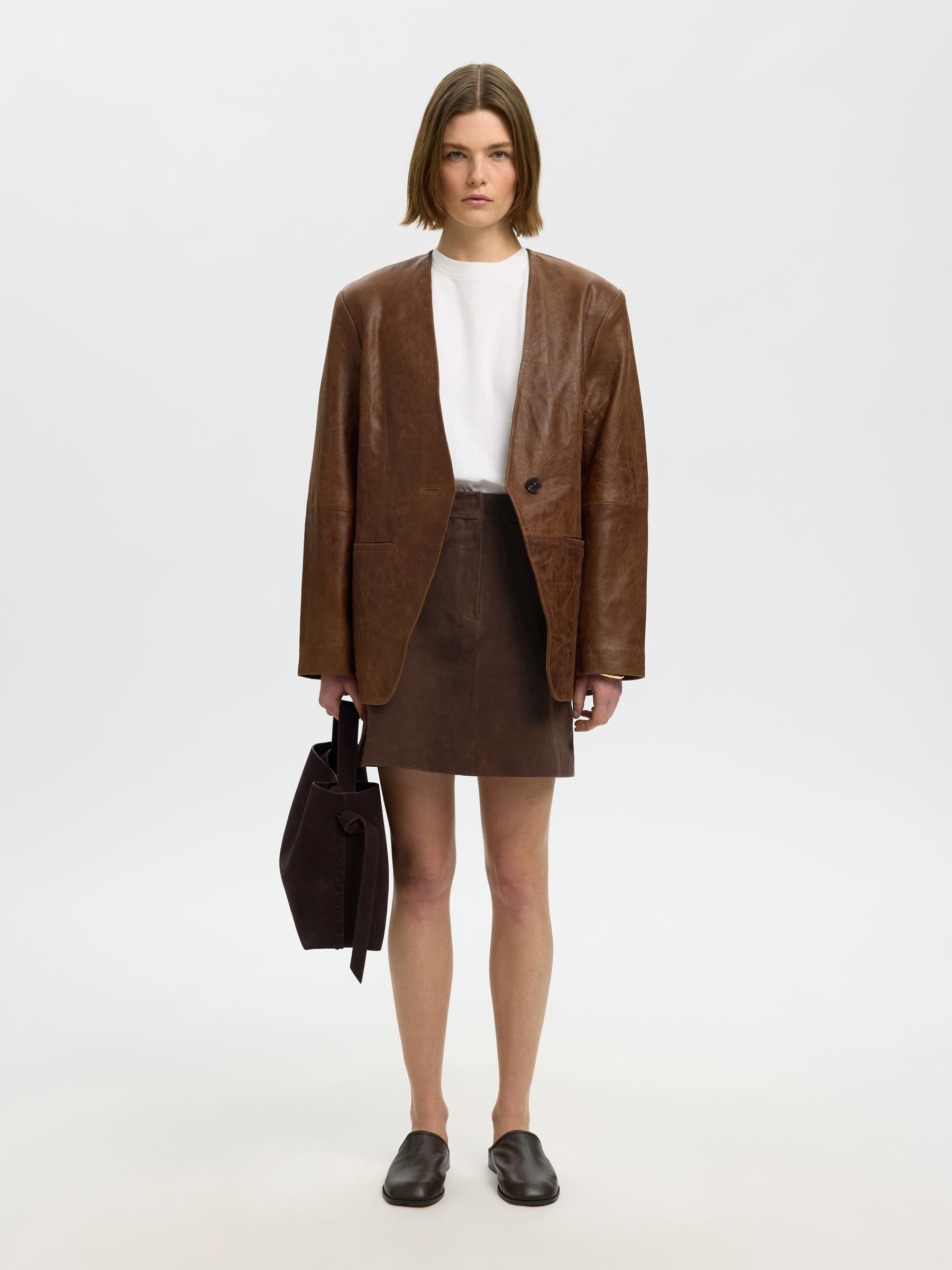 SUEDE MINI SKIRT