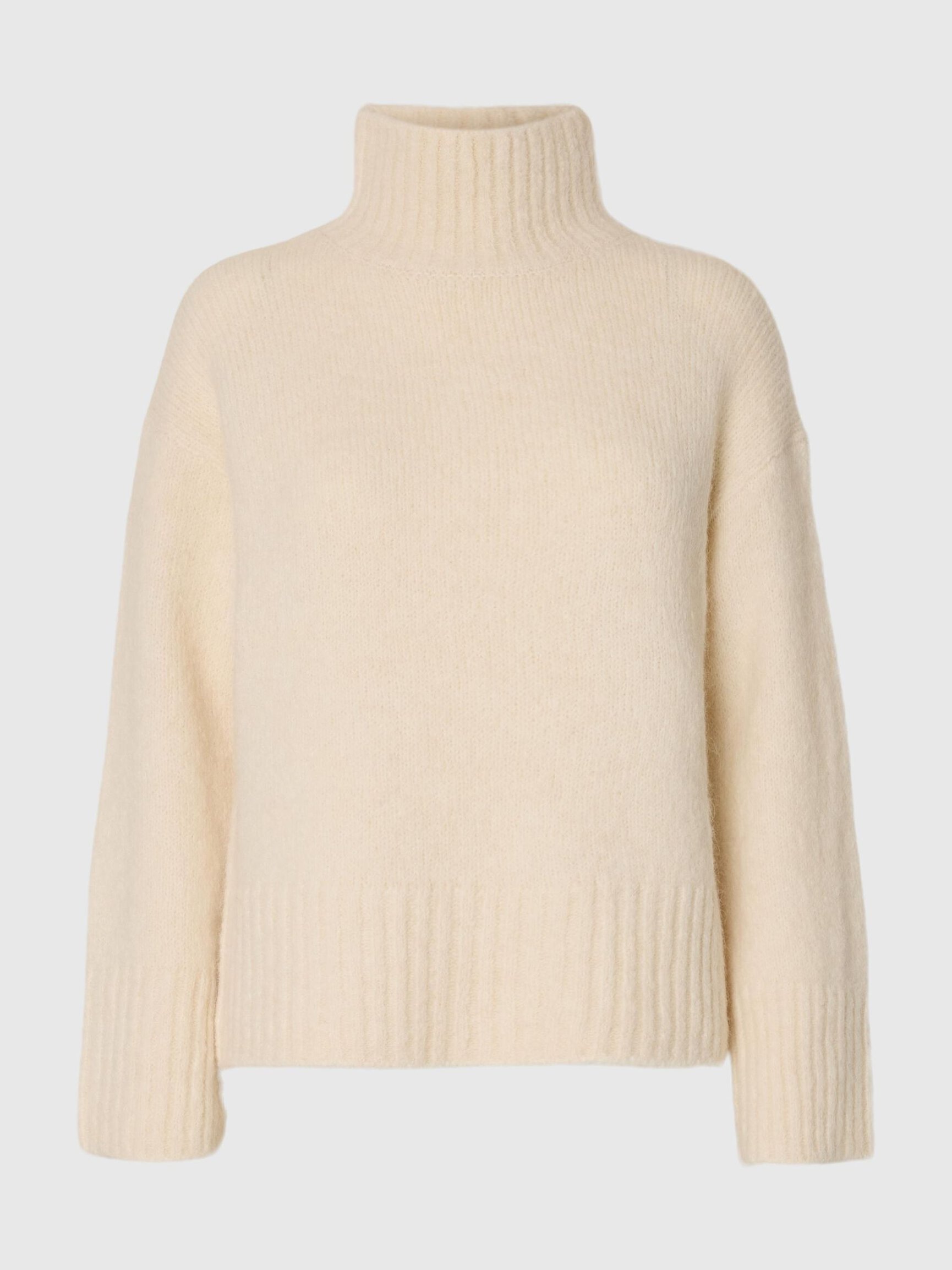 WOOL BLEND HIGH-NECK JUMPER