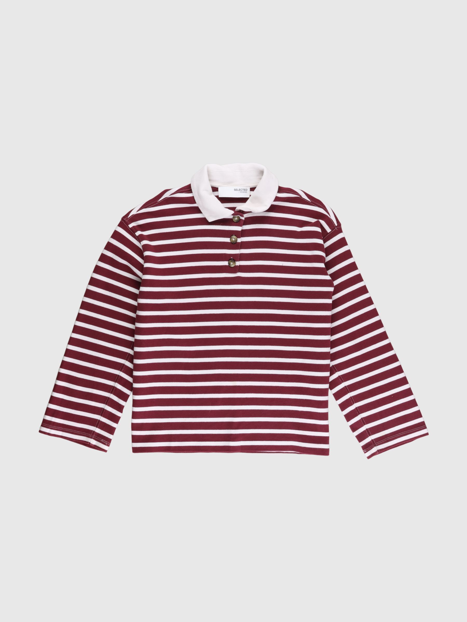 STRIPED  LONG-SLEEVED POLO