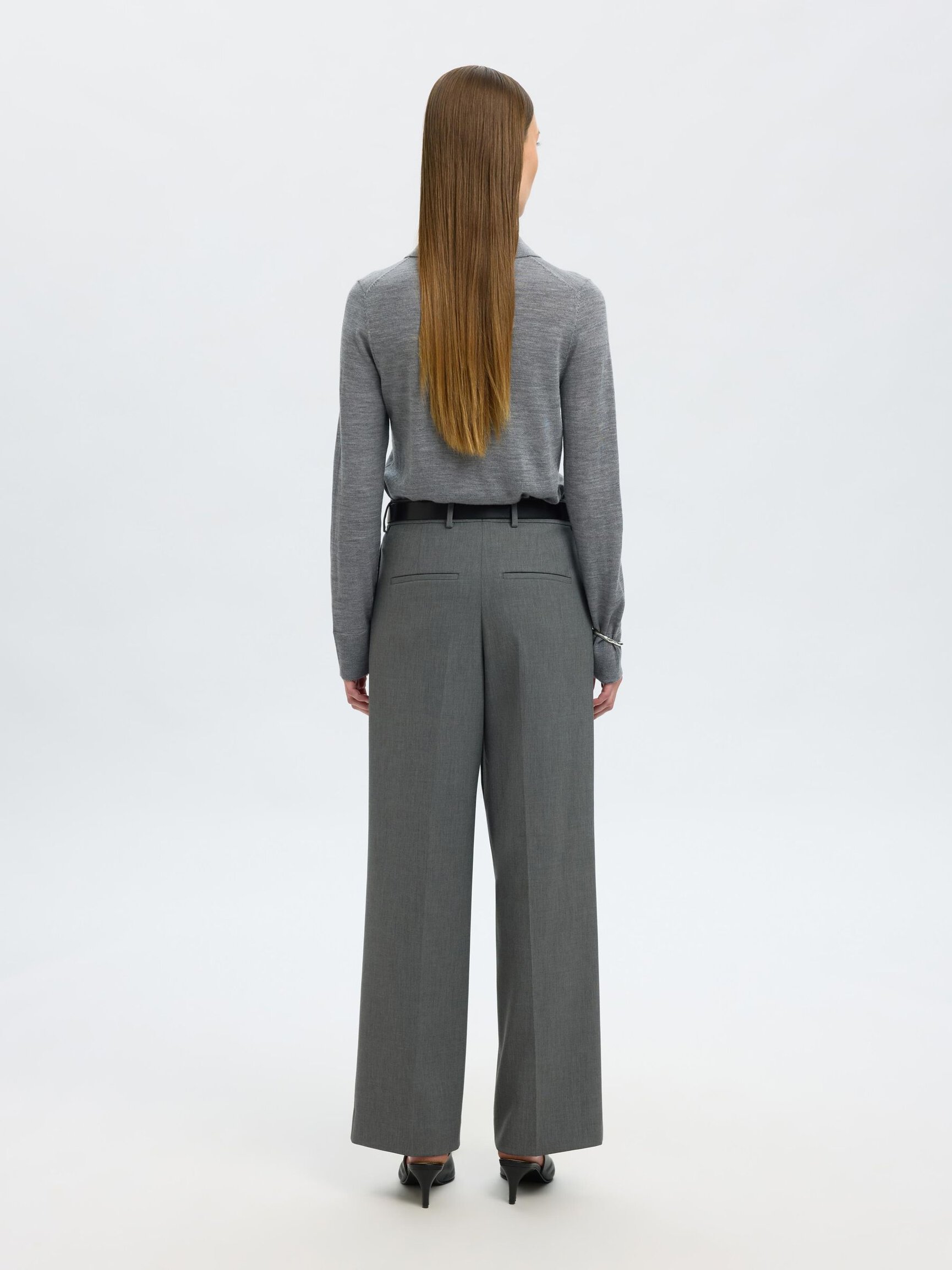 WIDE FIT SUIT TROUSERS