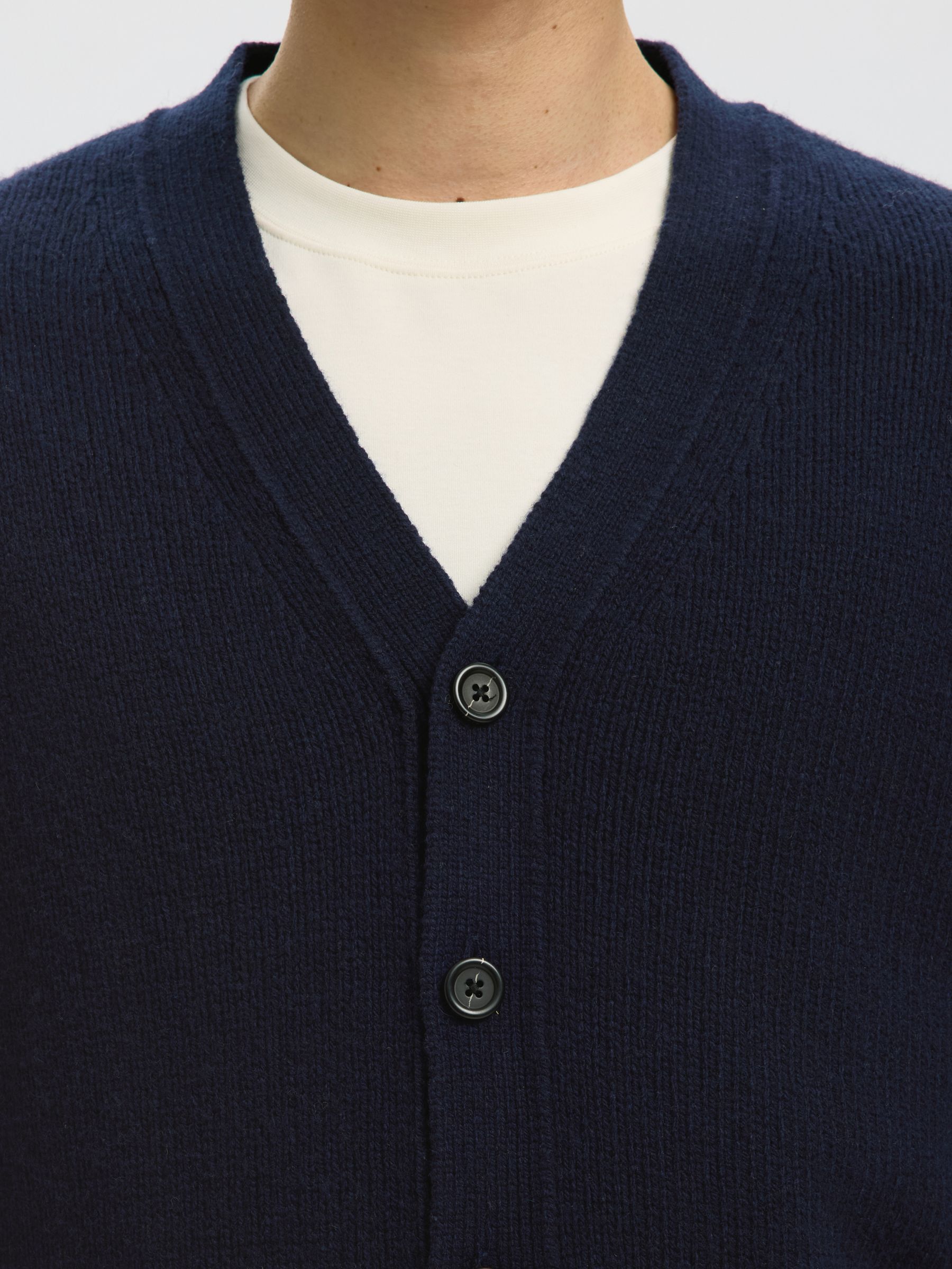 RELAXED FIT WOOL BLEND CARDIGAN