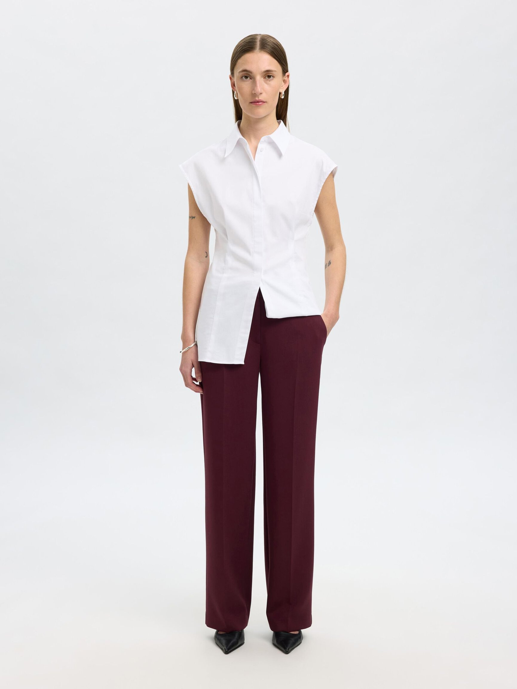 TAILORED WIDE-LEG TROUSERS
