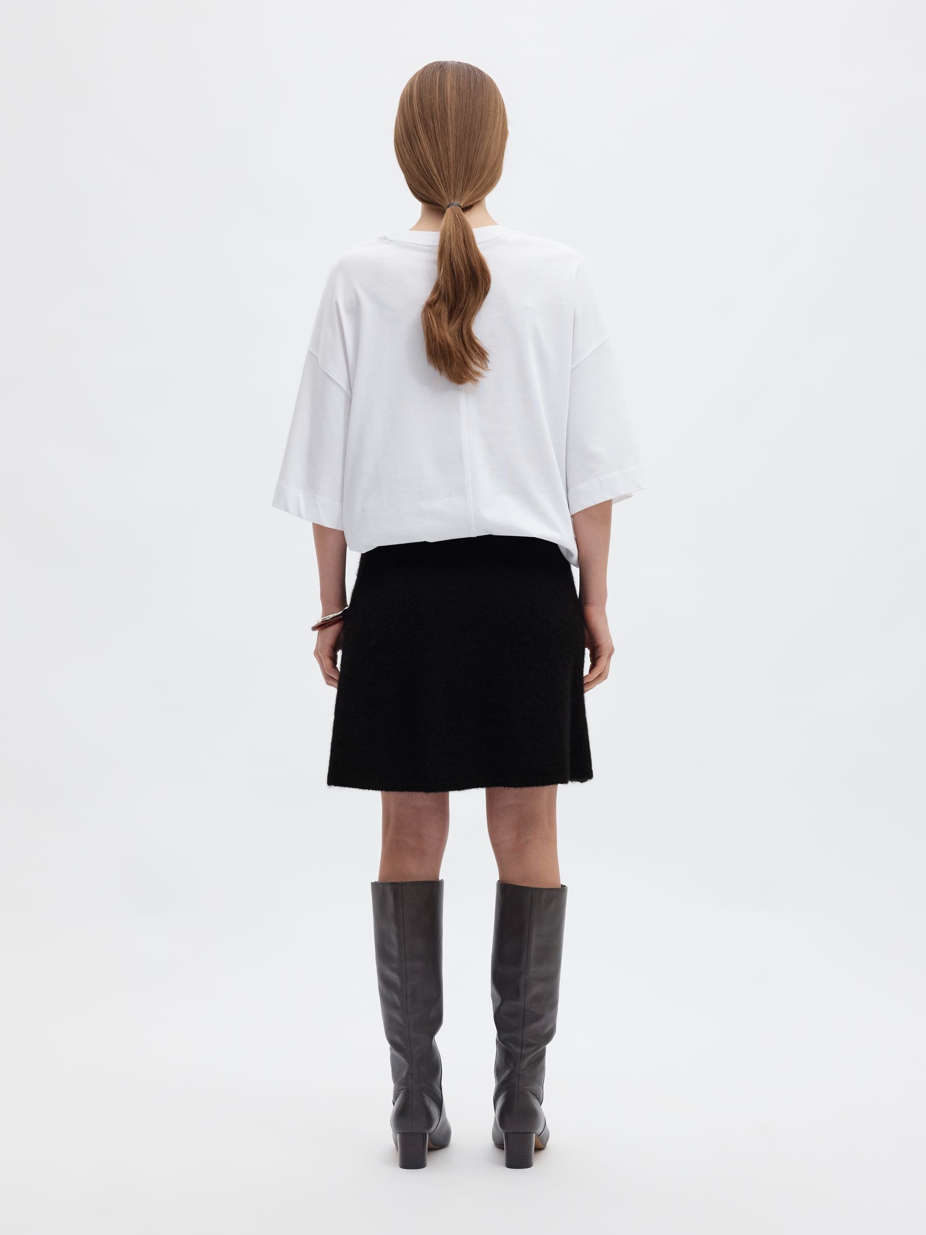 BRUSHED KNITTED SKIRT