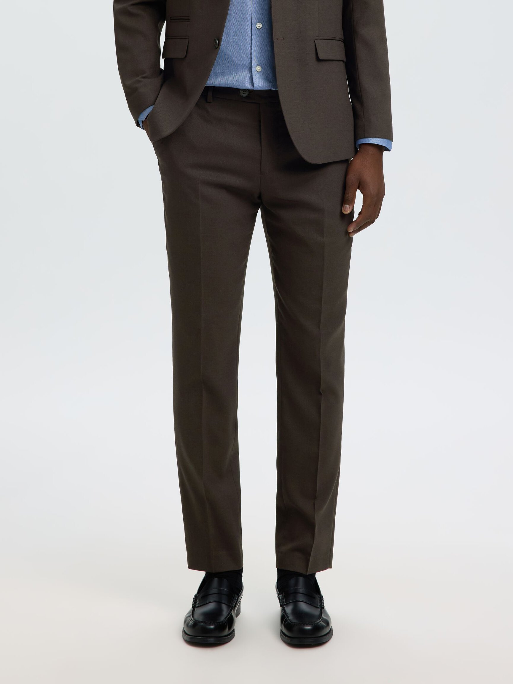WOVEN WOOL BLEND TROUSERS