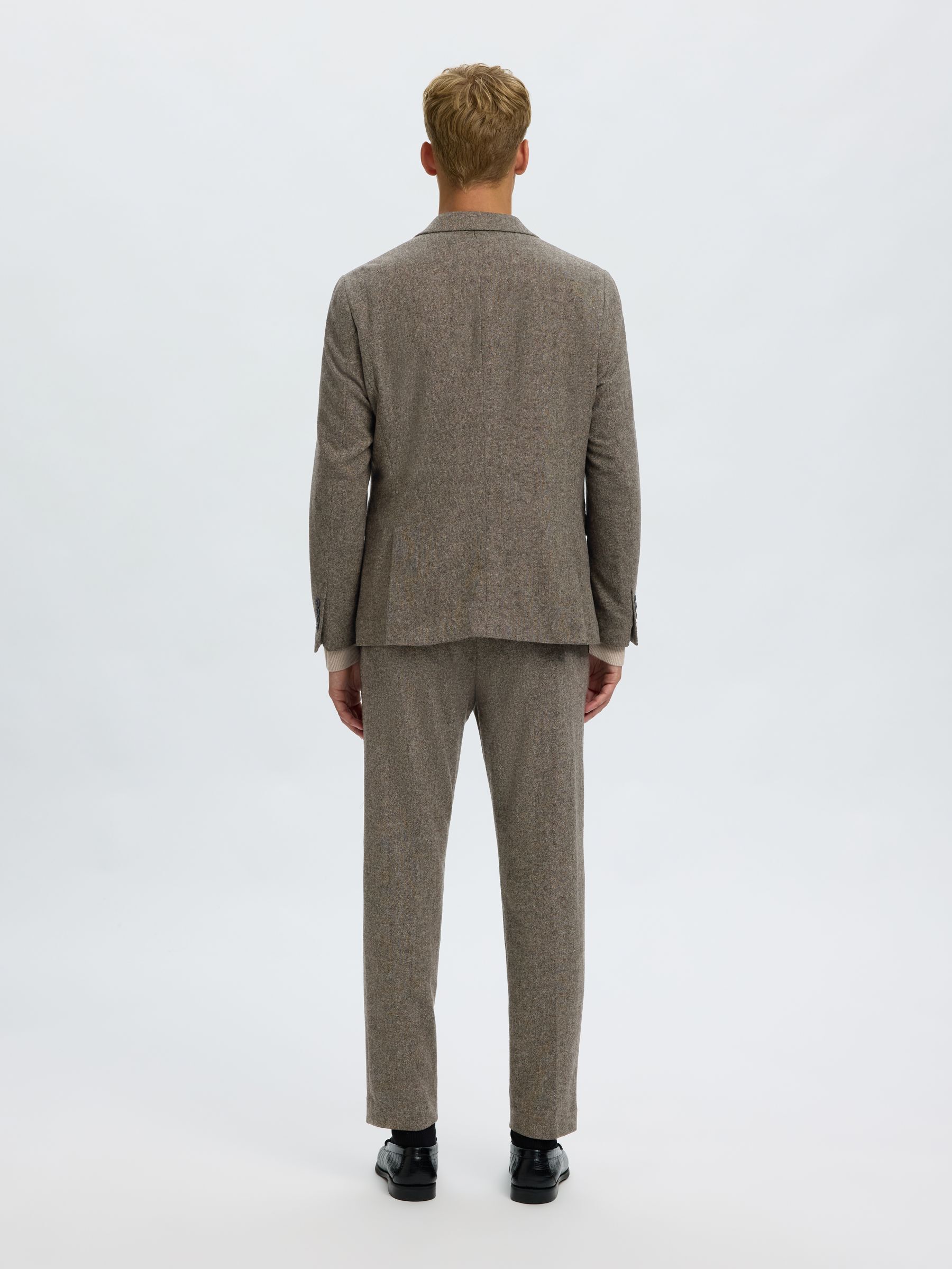 À CARREAUX EN LAINE MÉLANGÉE PANTALON