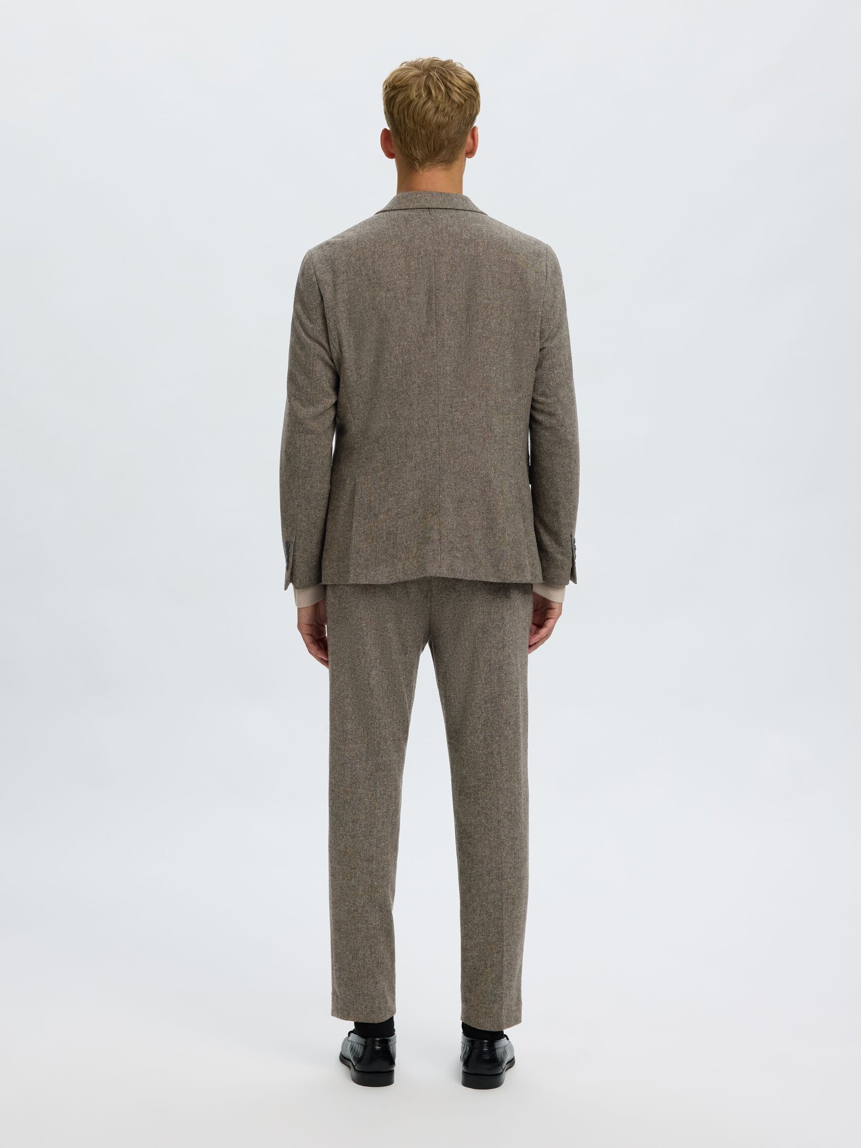 À CARREAUX EN LAINE MÉLANGÉE PANTALON
