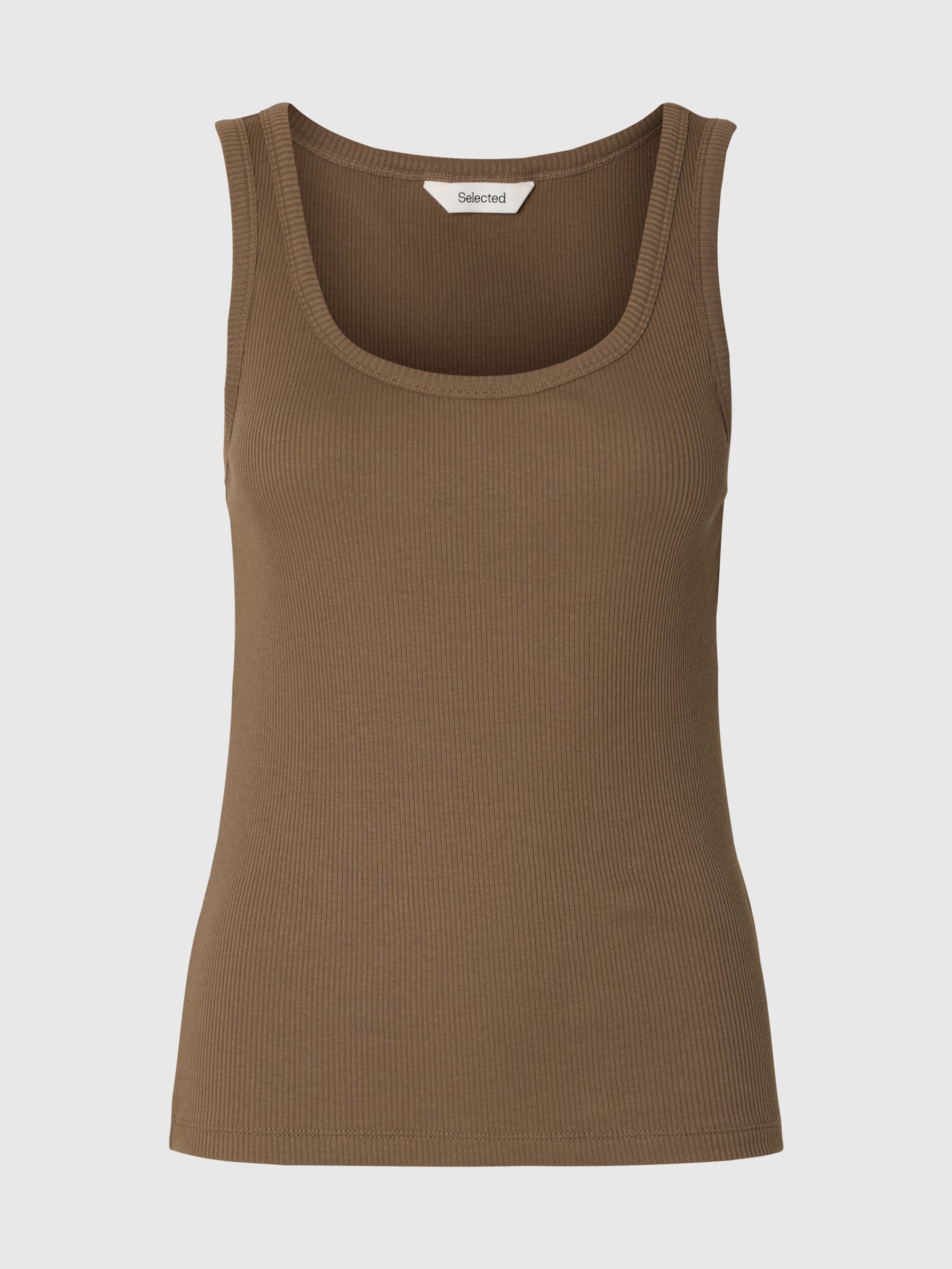 RIBBED COTTON TANK TOP