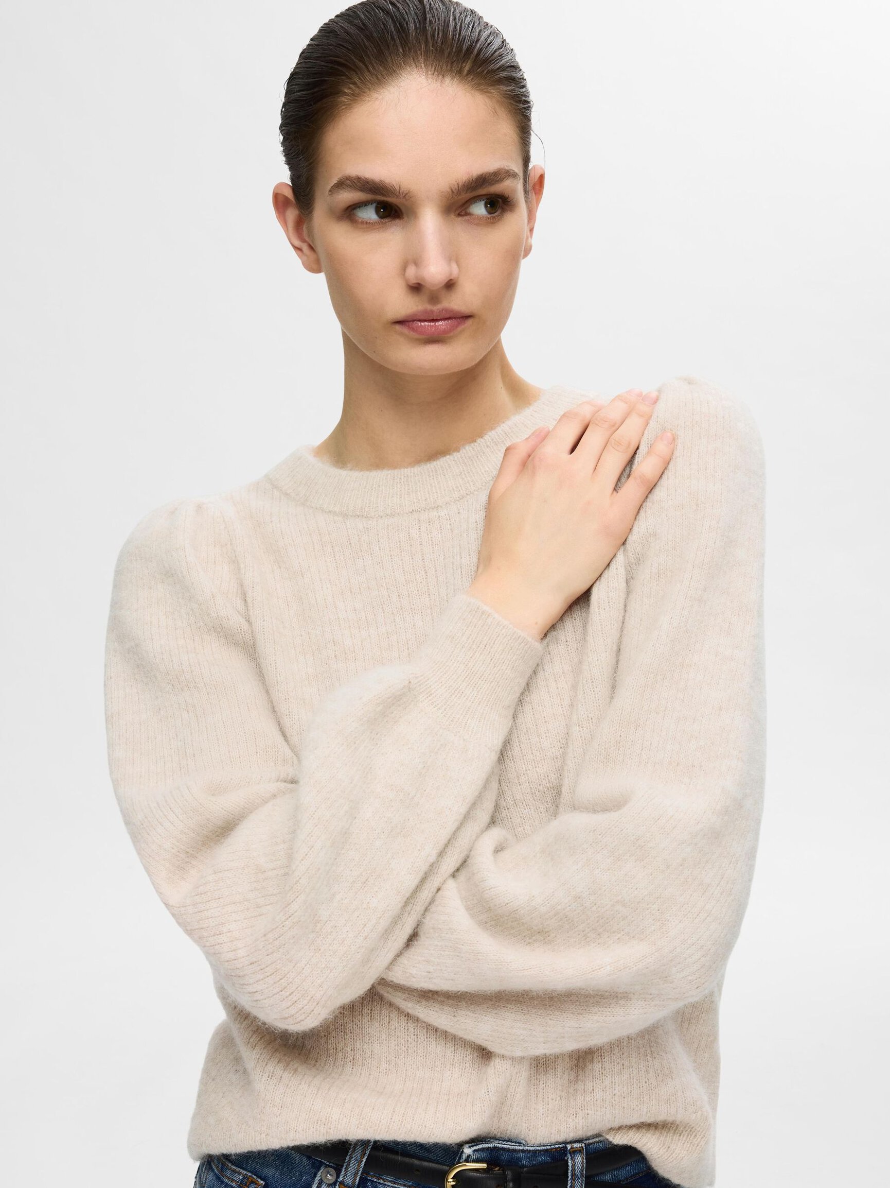 WOOL BLEND KNITTED JUMPER