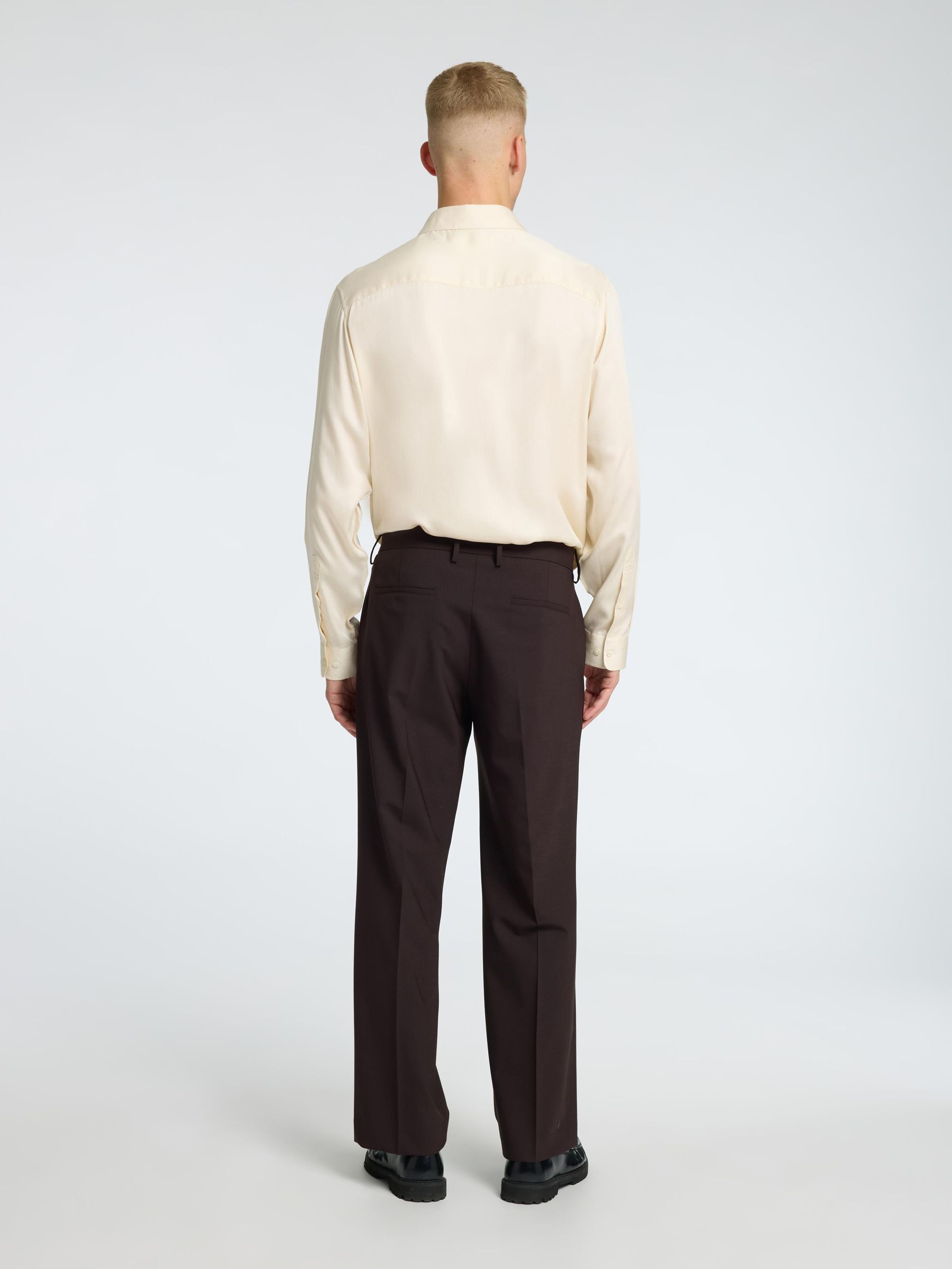WOLLGEMISCH BÜGELFALTEN LOOSE FIT HOSEN