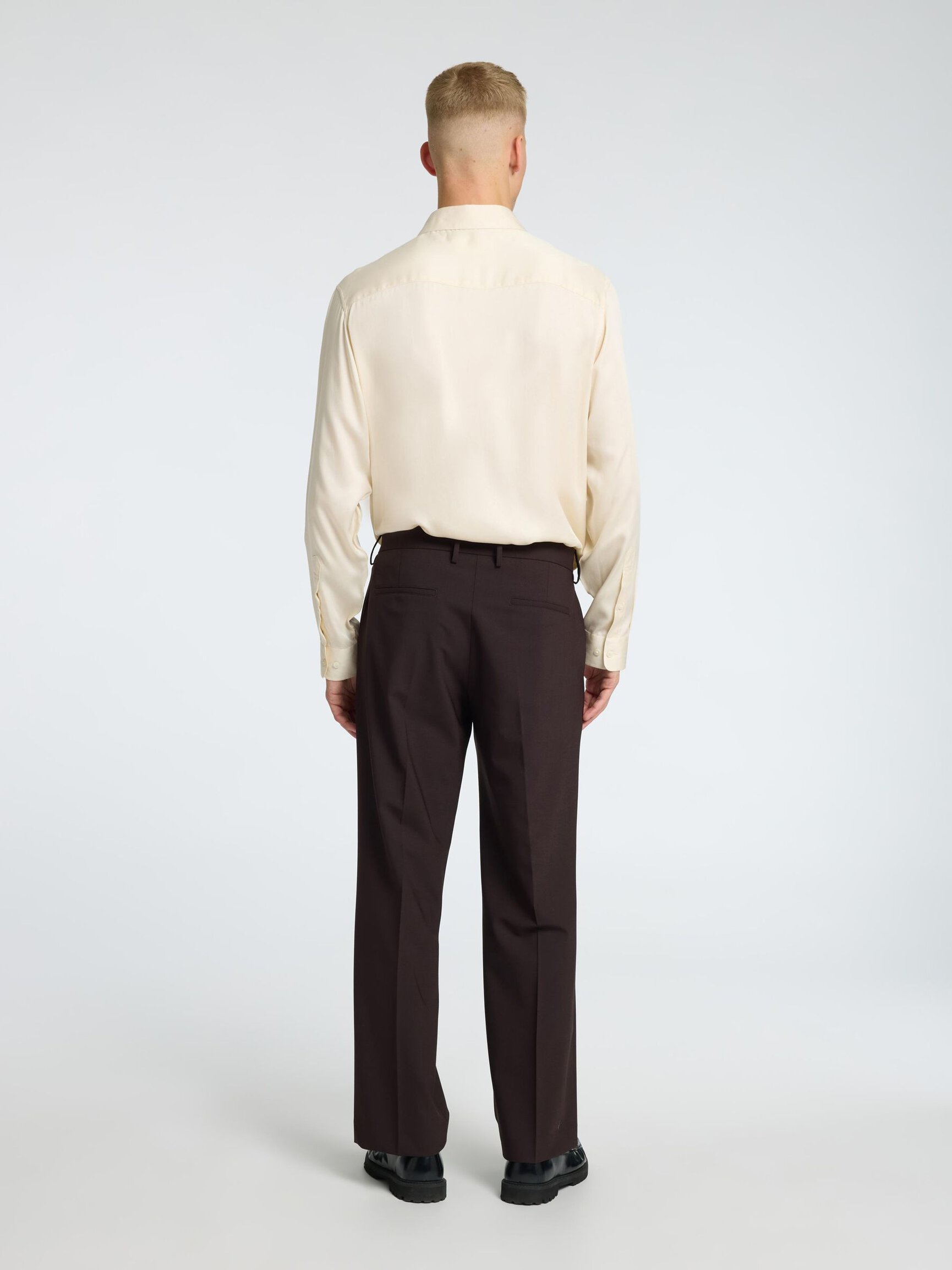 WOLLGEMISCH BÜGELFALTEN LOOSE FIT HOSEN