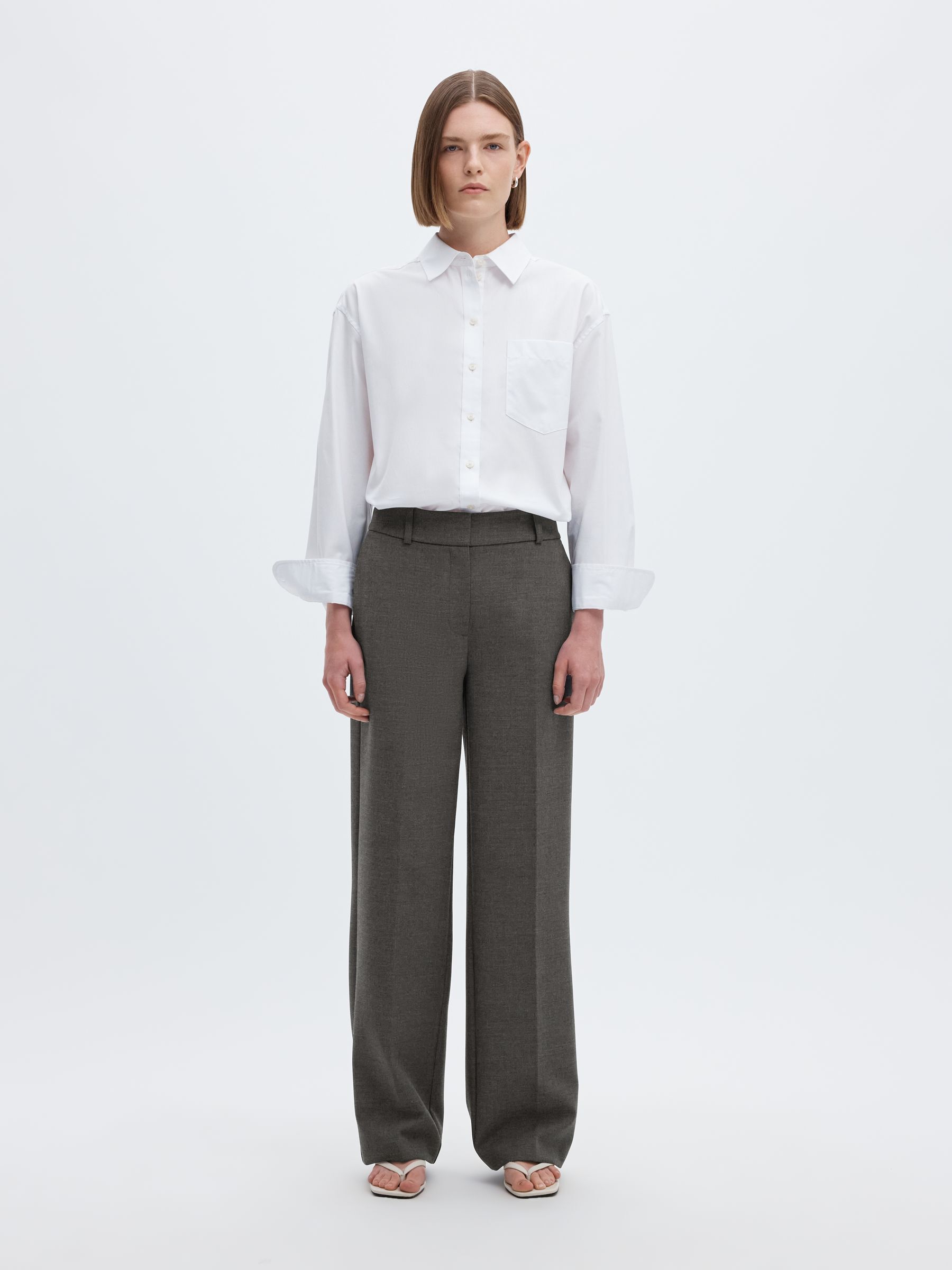 VISCOSEMIX WIDE LEG BROEK