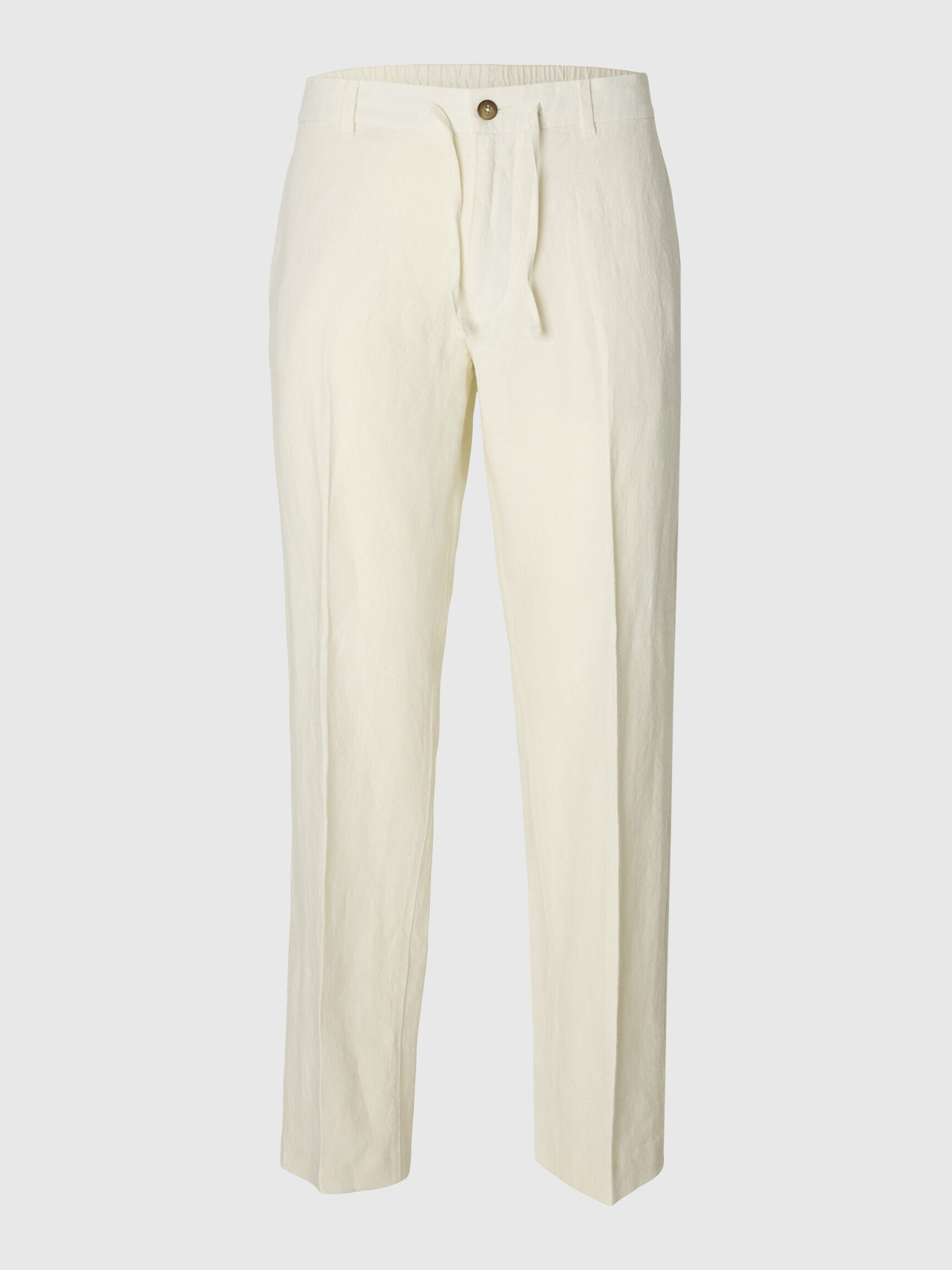 196 STRAIGHT FIT LINEN-BLEND TROUSERS