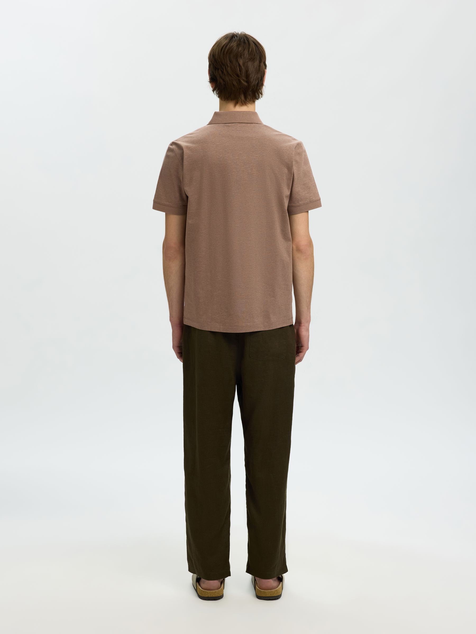 LINEN BLEND POLO SHIRT