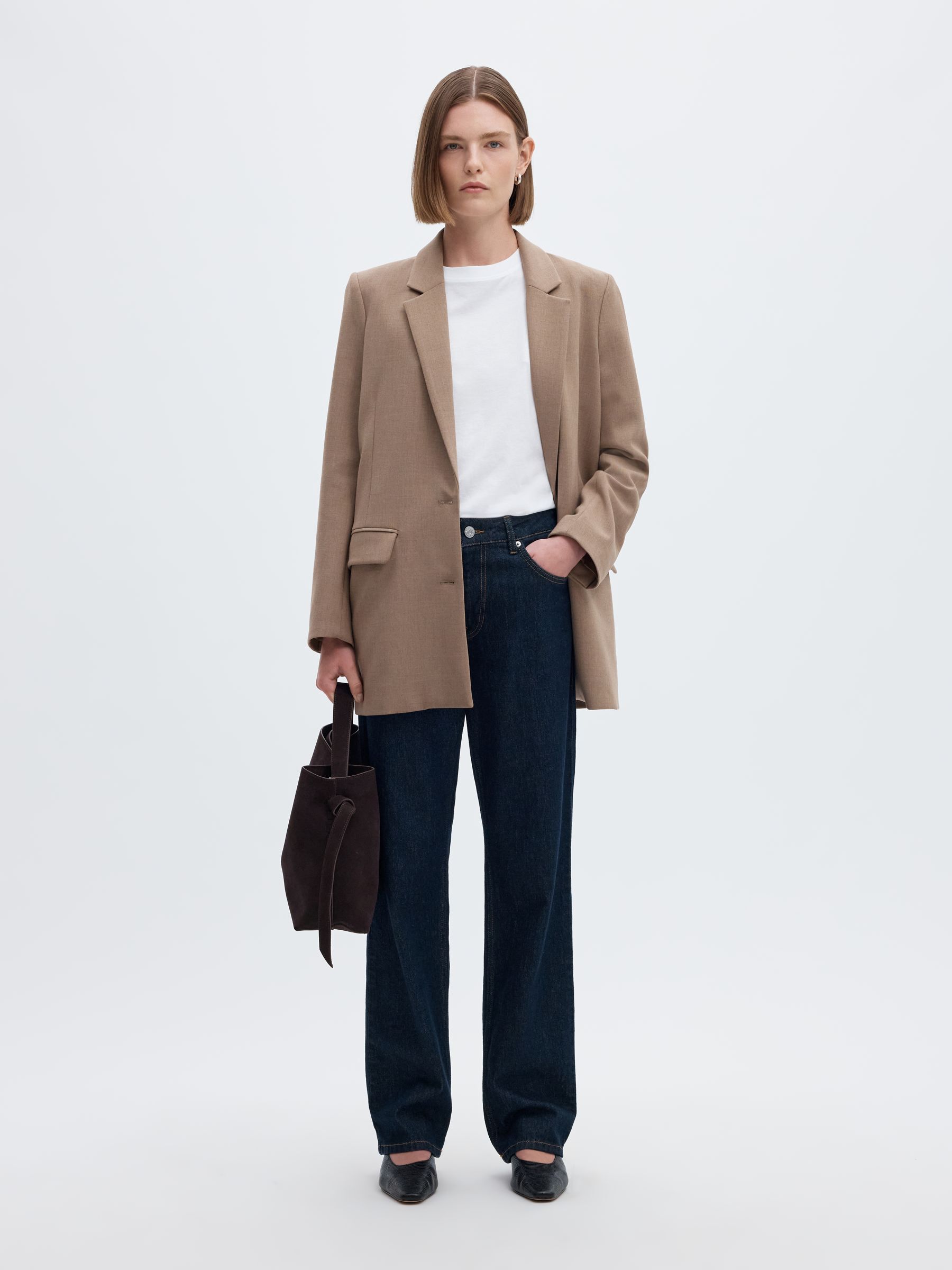 TAILLE MI-HAUTE JEAN DROIT