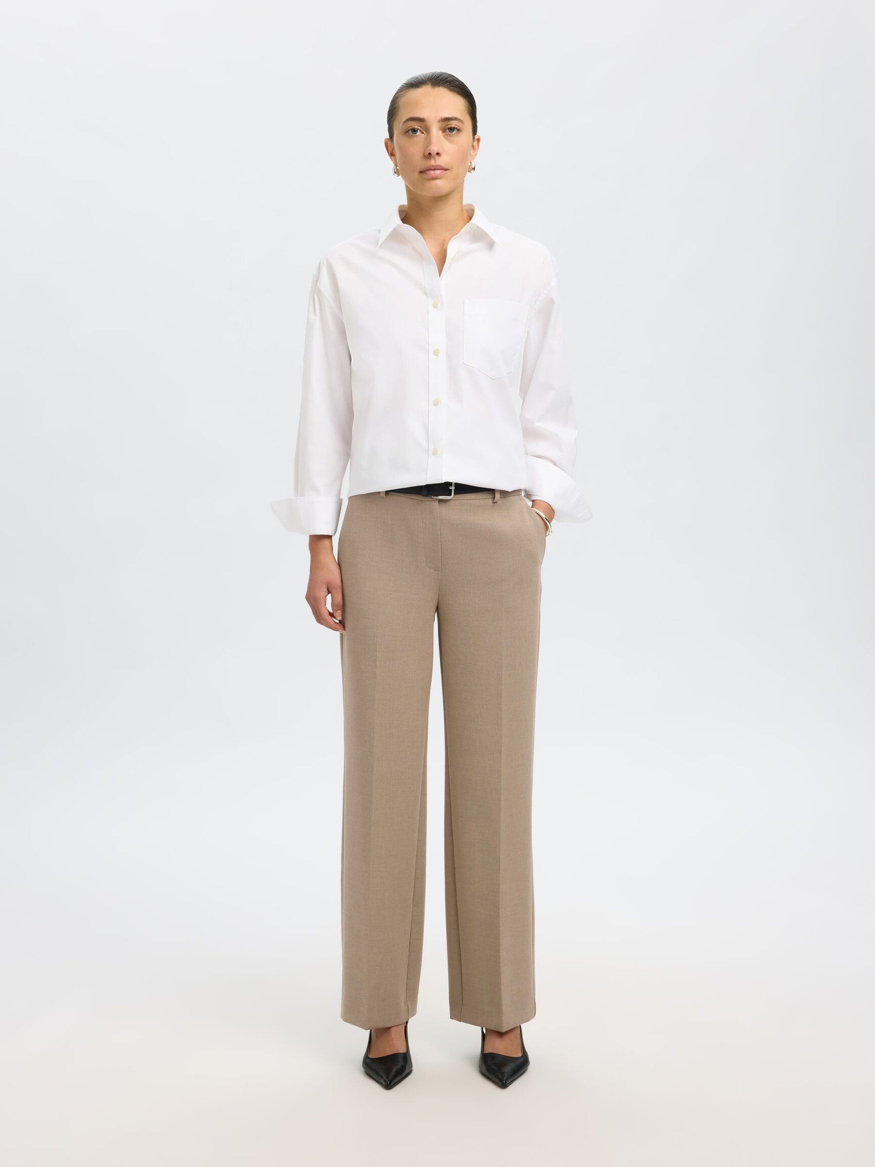 VISCOSE BLEND TROUSERS