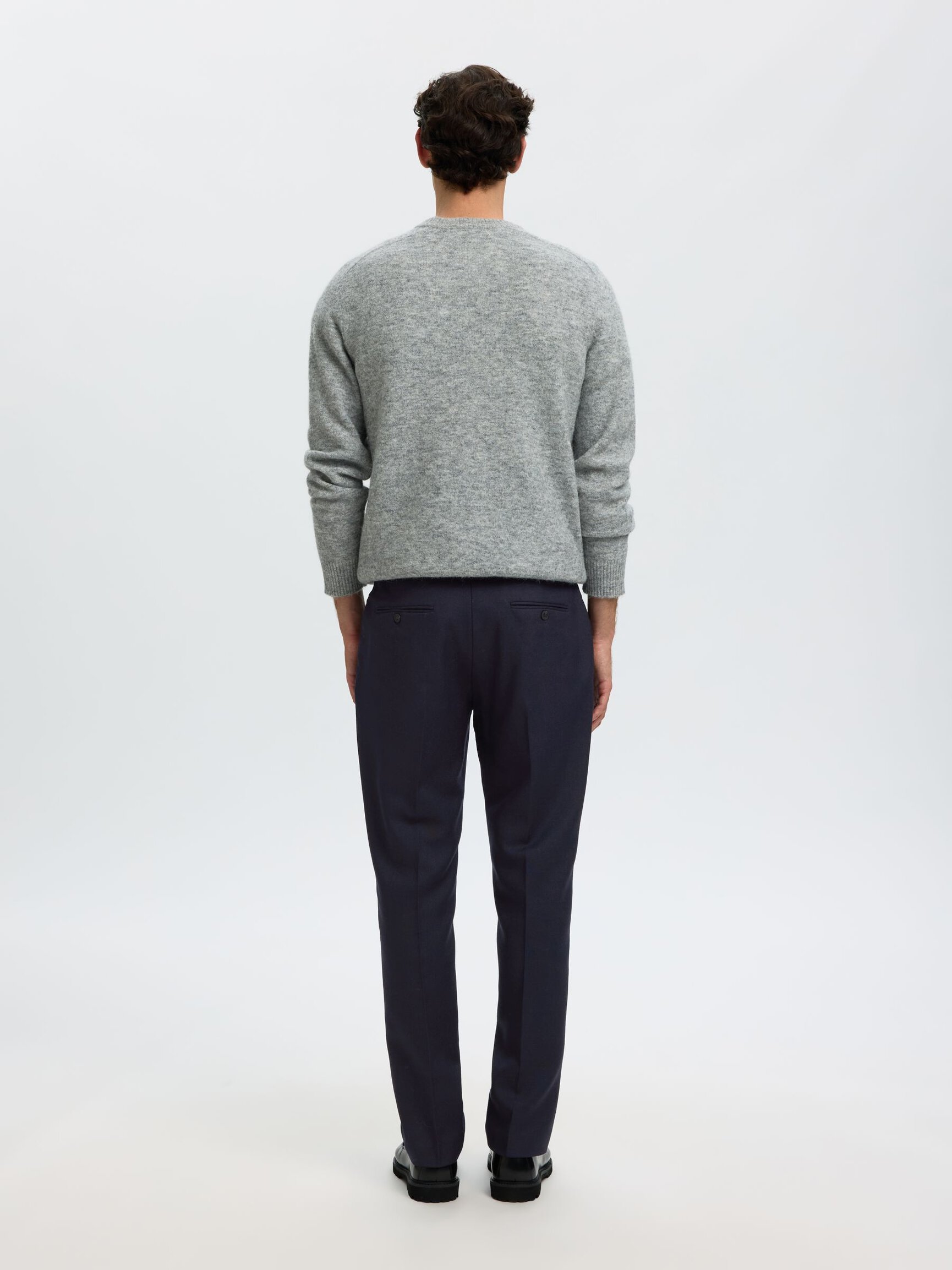 100% WOOL SUIT TROUSERS