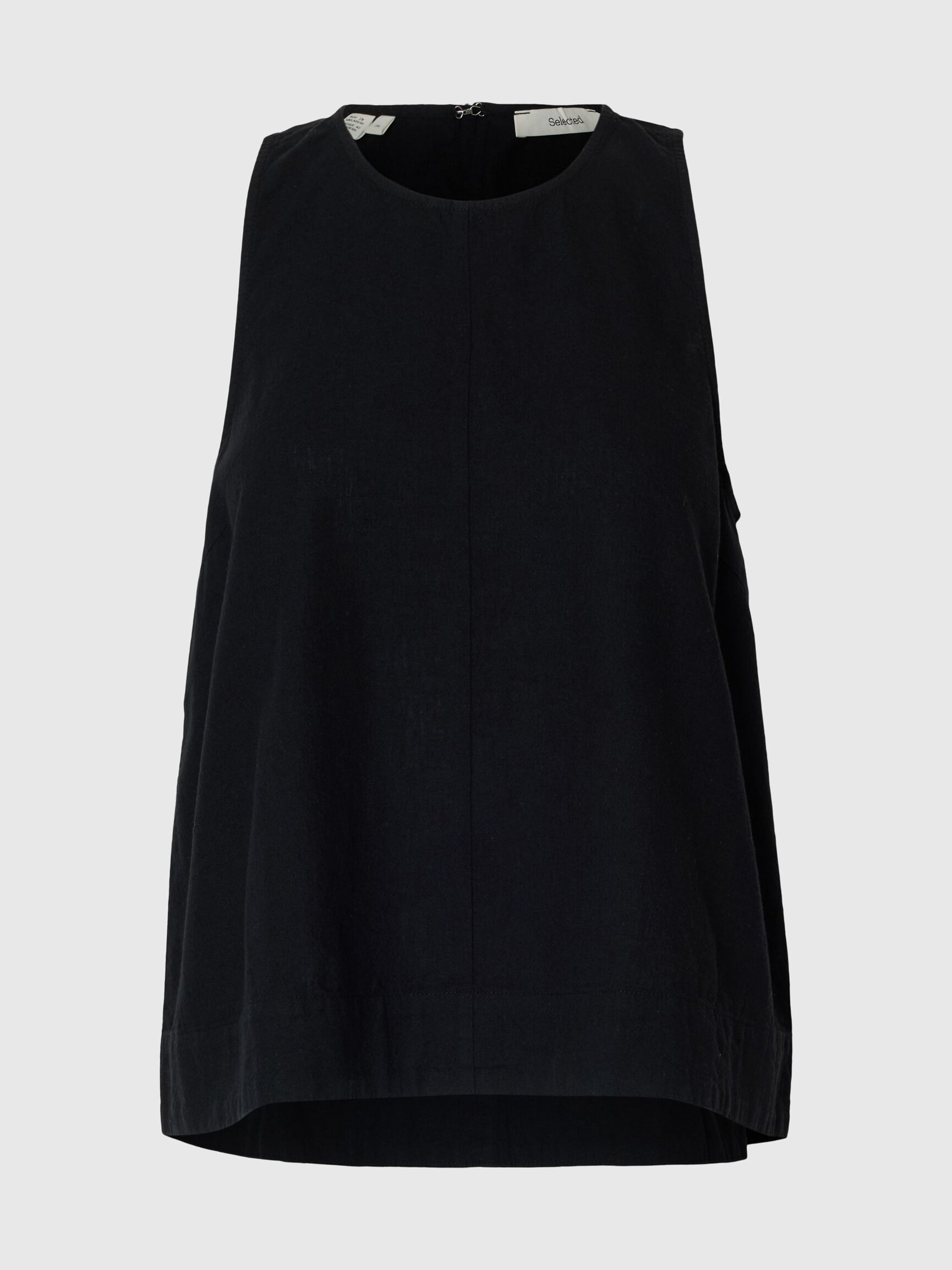 SLEEVELESS LINEN-BLEND TOP