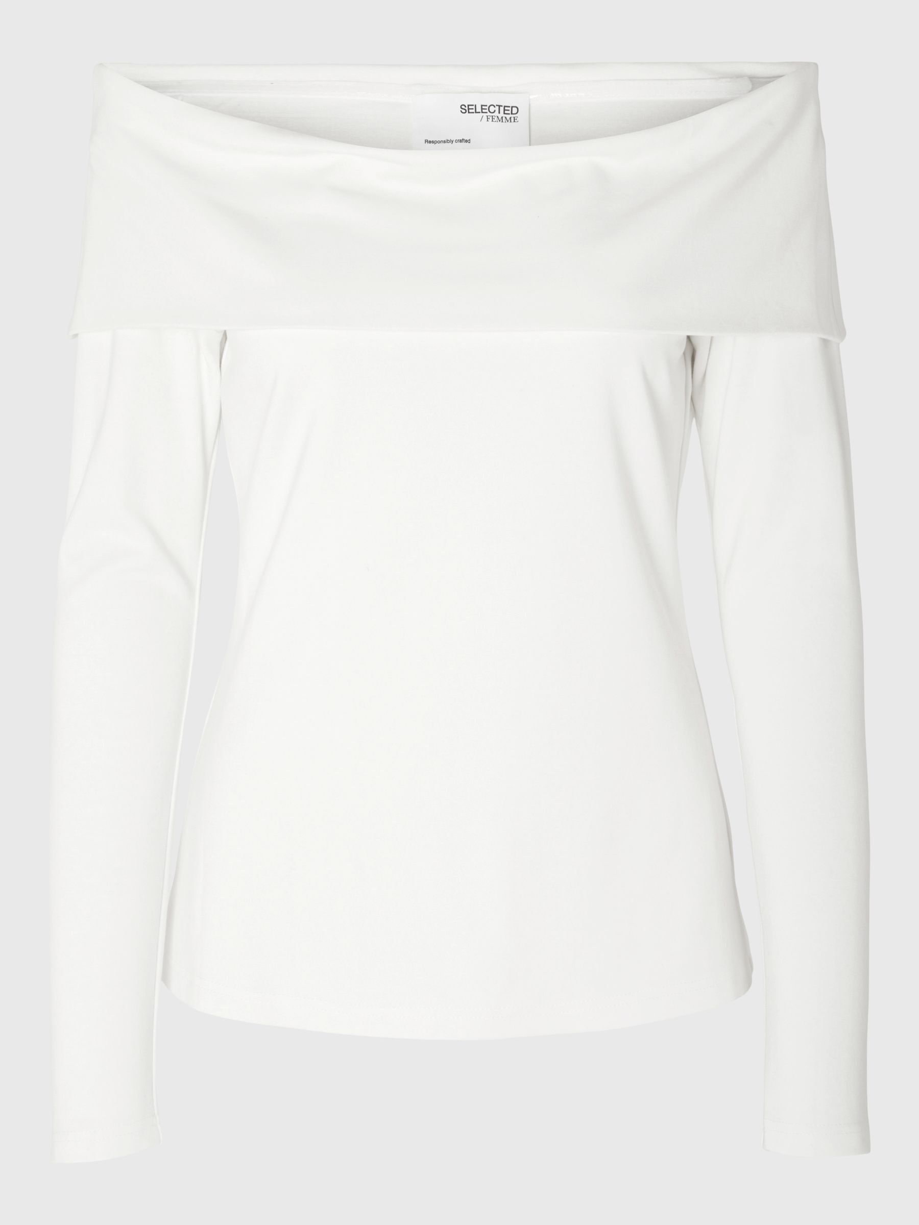 VISCOSE BLEND OFF-SHOULDER TOP