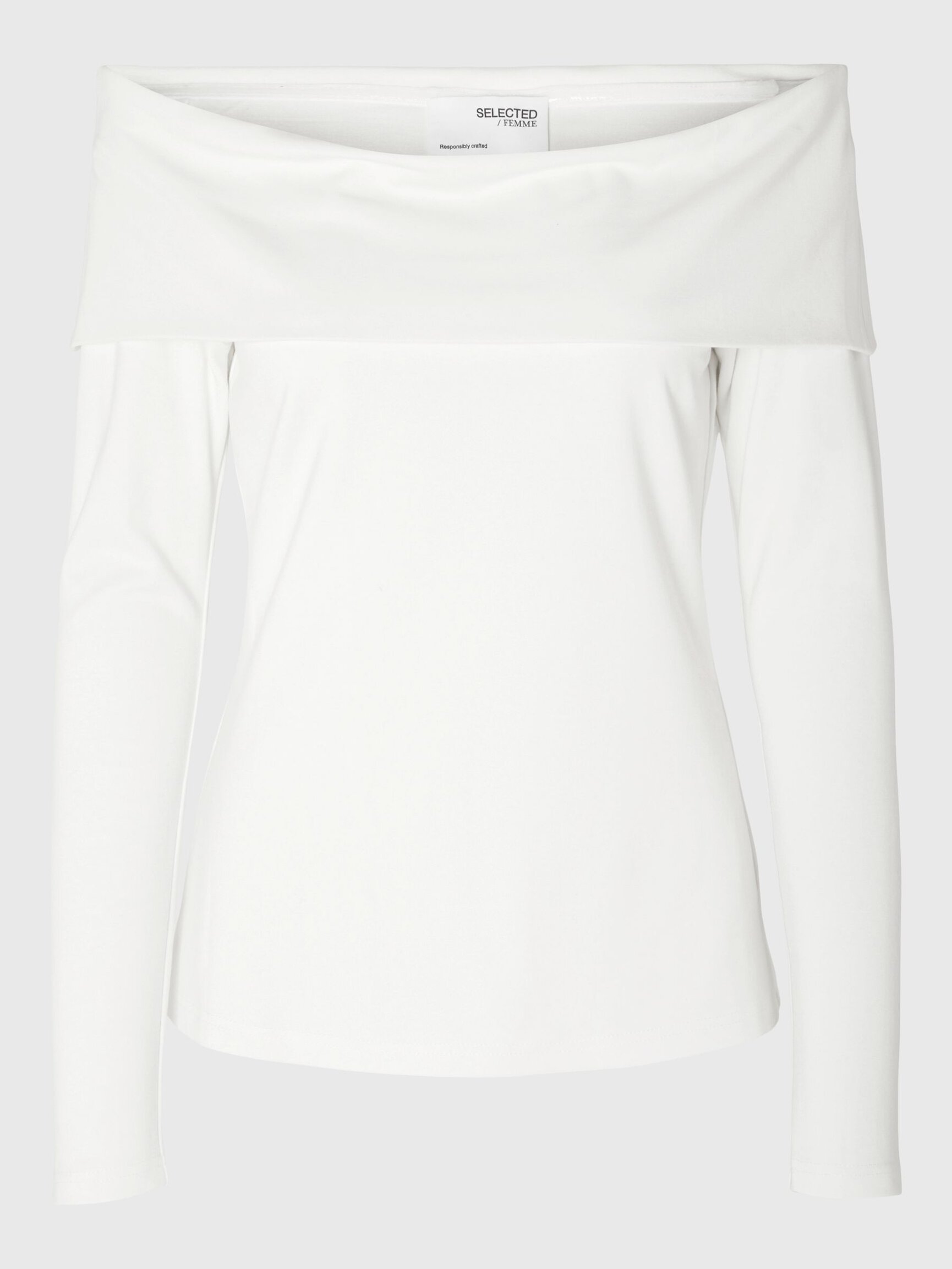 VISCOSE BLEND OFF-SHOULDER TOP